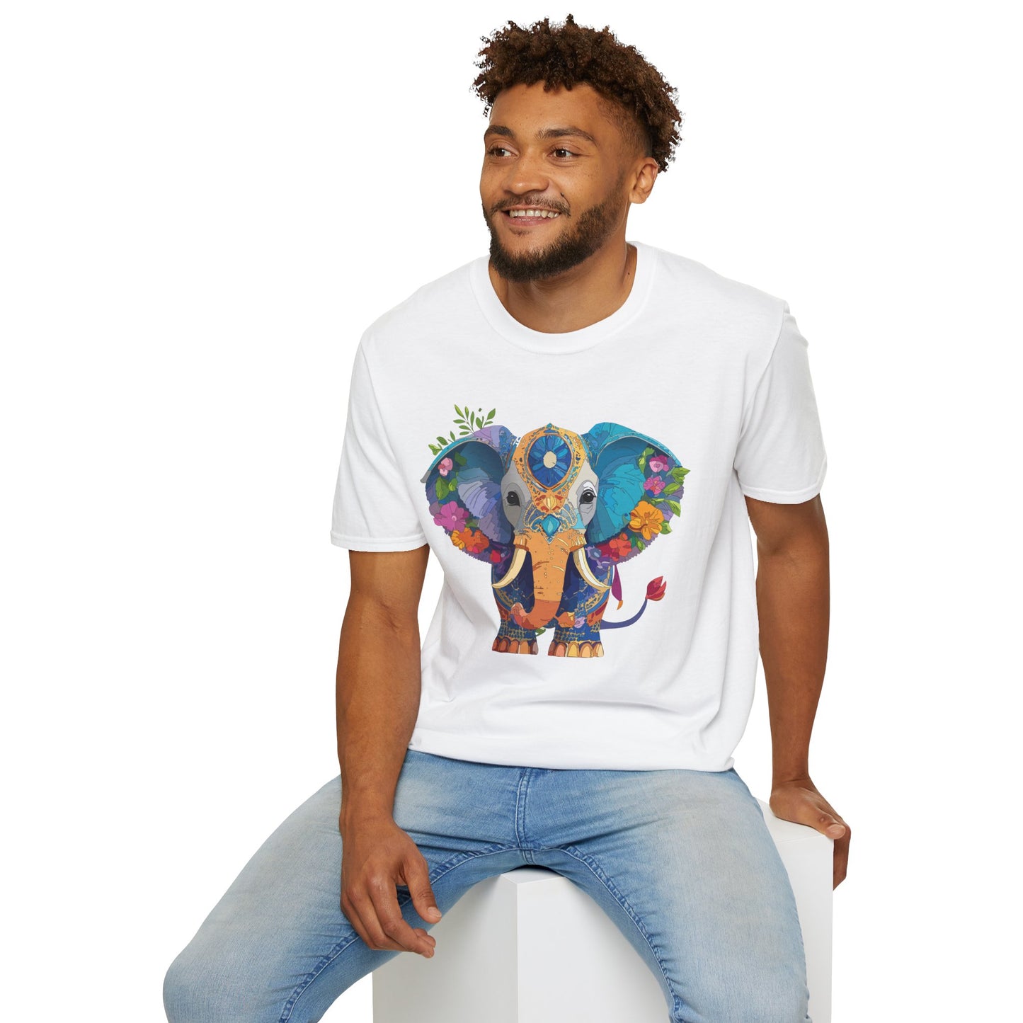 Elephant Shirt, T Shirt with Elephant, Elephant on T Shirt, T Shirt with Animation, Animals Tee Shirt