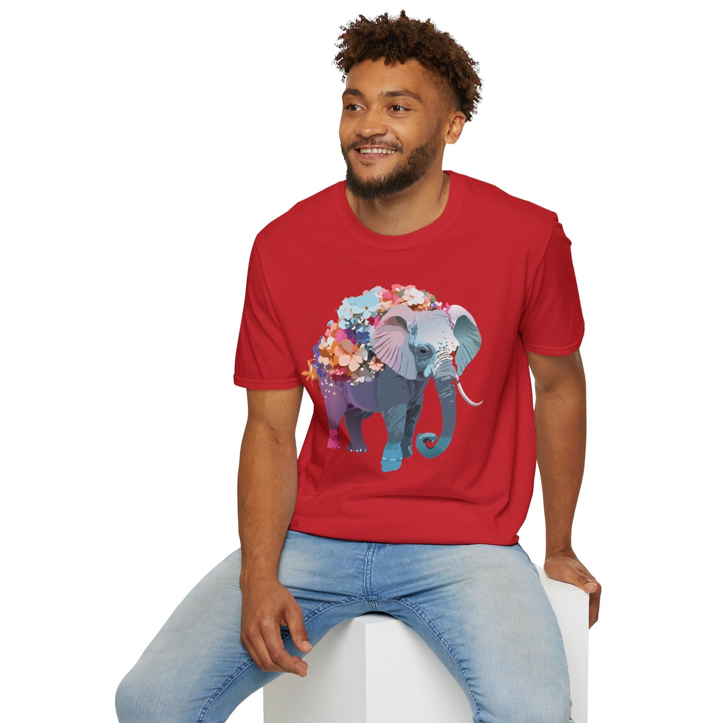 Elephant Shirt, T Shirt with Elephant, Elephant on T Shirt, T Shirt with Animation, Animals Tee Shirt