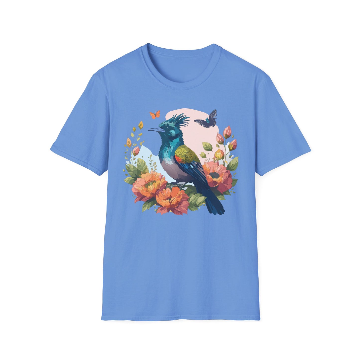 Bird T-Shirt, Floral Bird T Shirt, Shirt with Bird, Shirt with Animal
