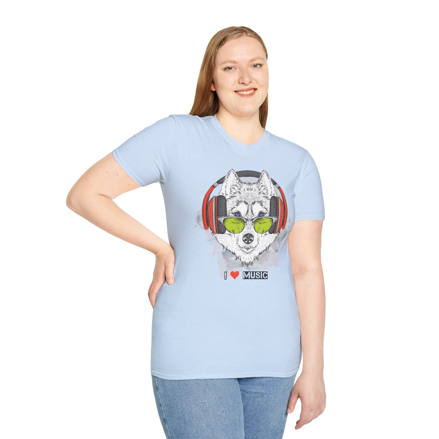 I love Music Animals Shirts, Shirt with Animals, Animals with Headphones Shirt