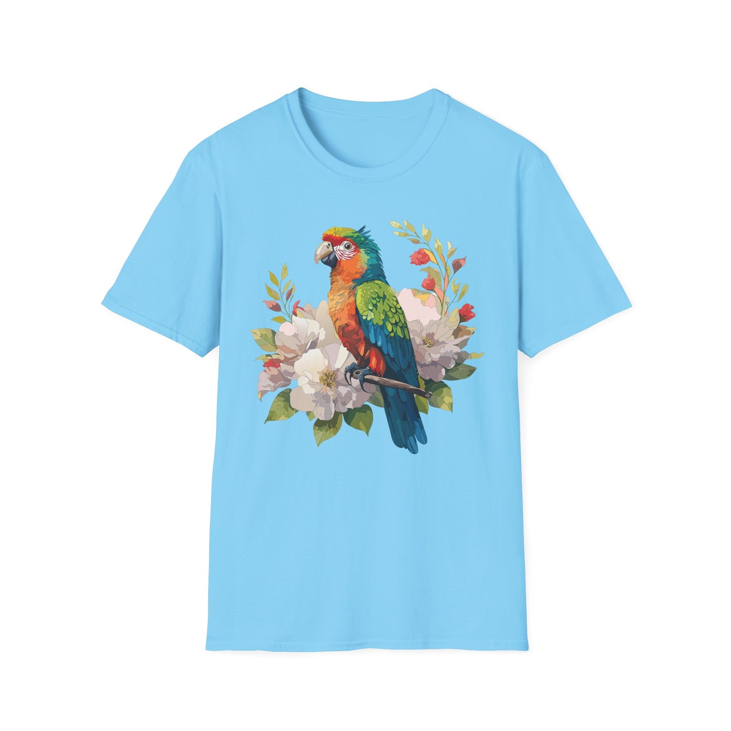 Bird T-Shirt, Floral Bird T Shirt, Shirt with Bird, Shirt with Animal