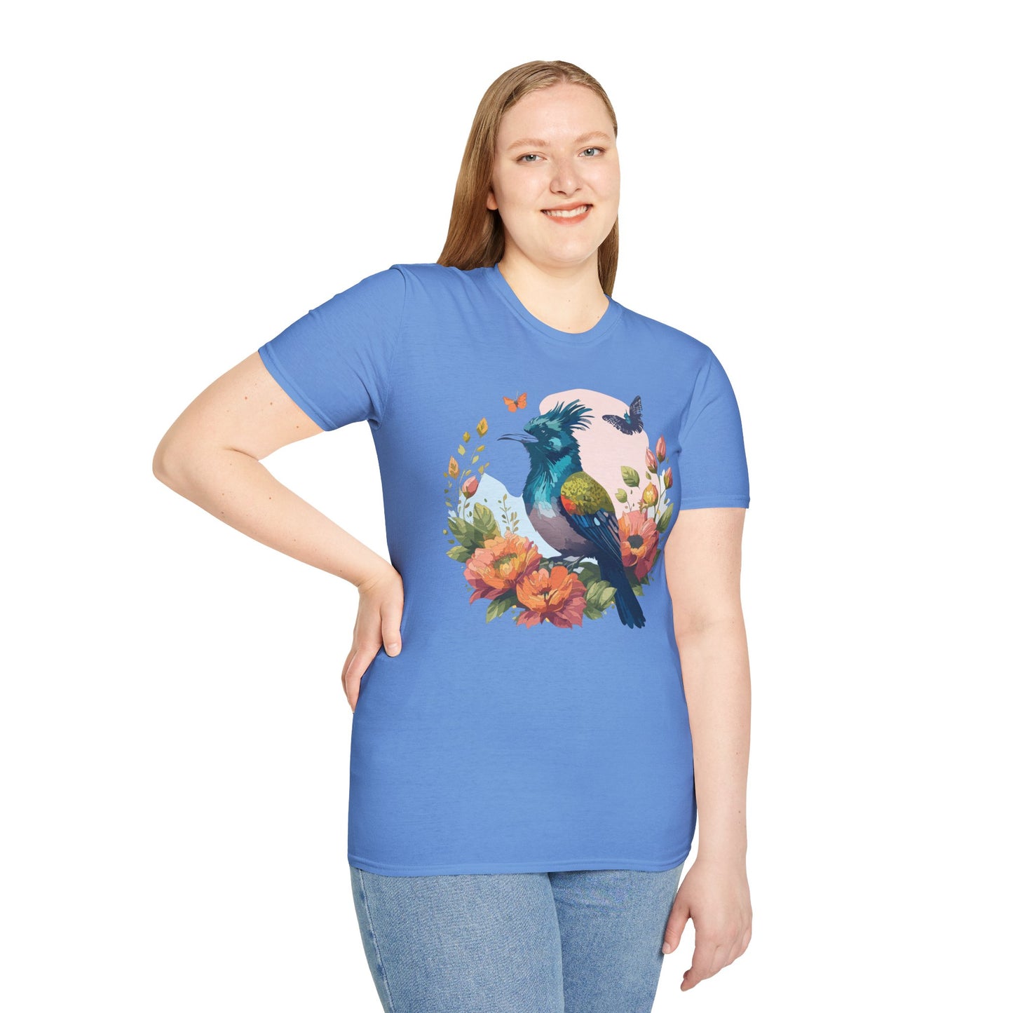 Bird T-Shirt, Floral Bird T Shirt, Shirt with Bird, Shirt with Animal