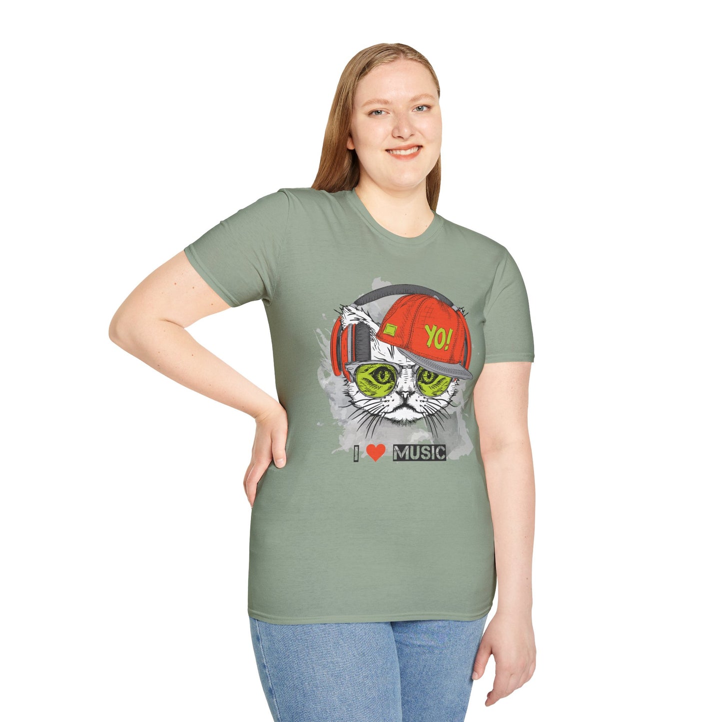 I love Music Animals Shirts, Shirt with Animals, Animals with Headphones Shirt