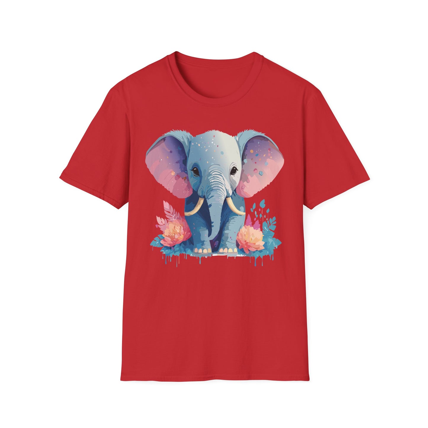 Elephant Shirt, T Shirt with Elephant, Elephant on T Shirt, T Shirt with Animation, Animals Tee Shirt
