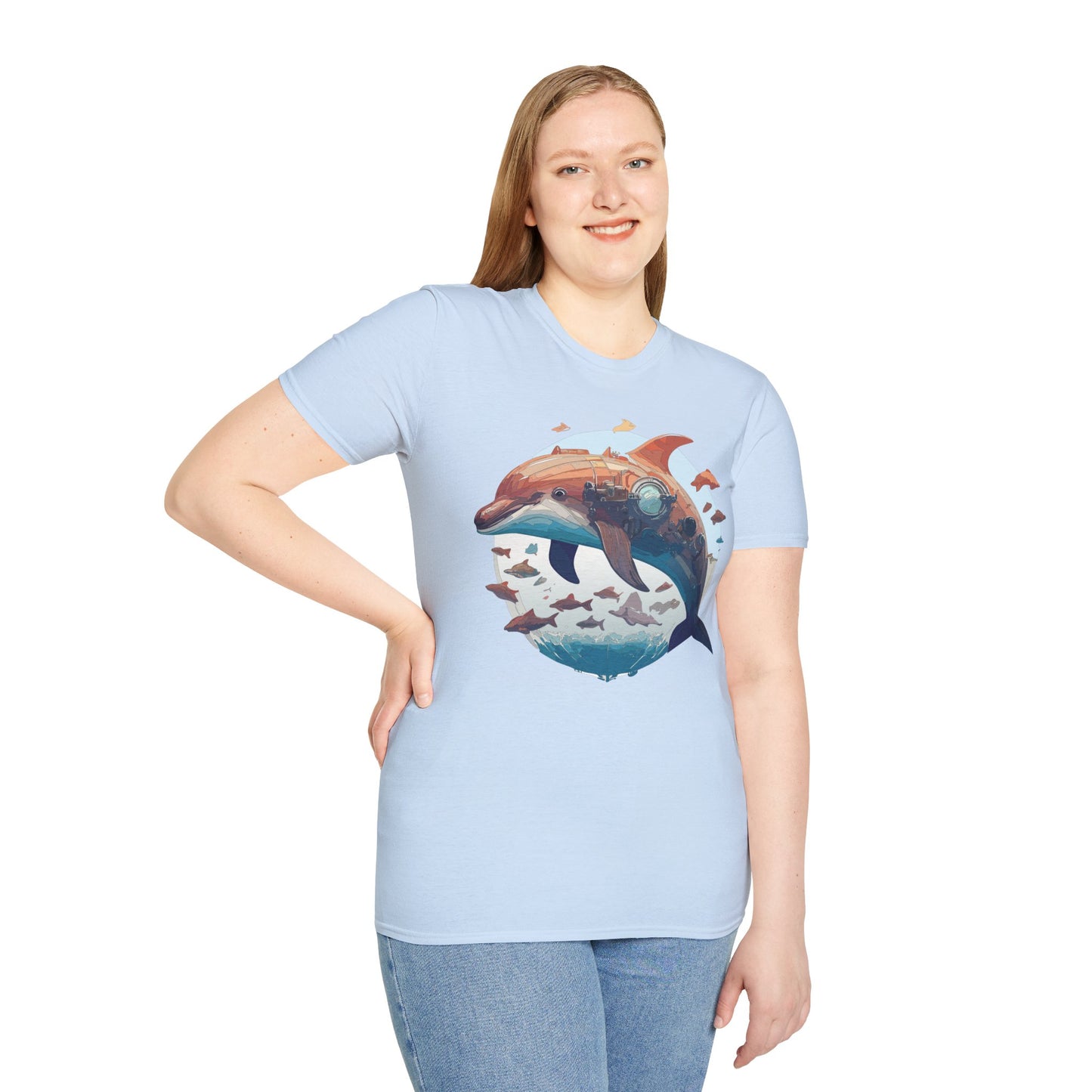Dolphin Shirts, Shirt with Dolphin, Fish Tee Shirt, Animal Shirt