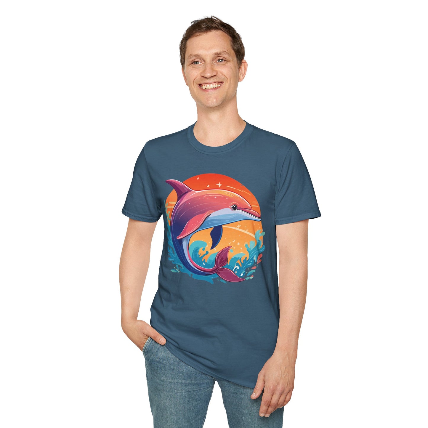 Dolphin Shirts, Shirt with Dolphin, Fish Tee Shirt, Animal Shirt
