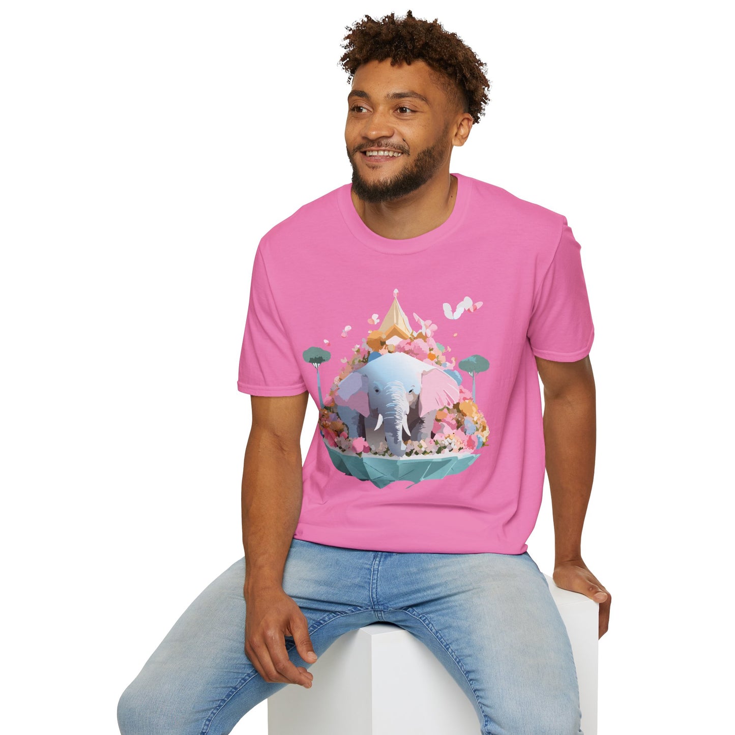 Elephant Shirt, T Shirt with Elephant, Elephant on T Shirt, T Shirt with Animation, Animals Tee Shirt