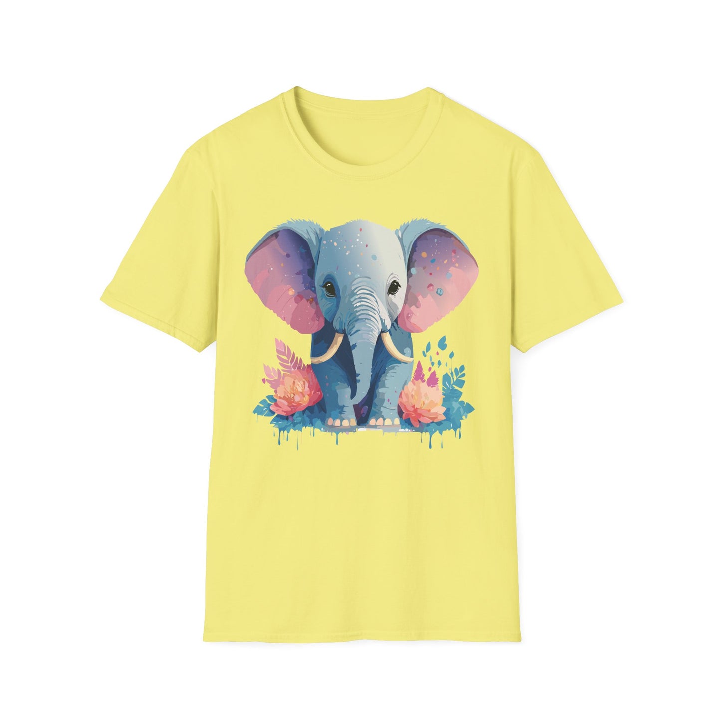 Elephant Shirt, T Shirt with Elephant, Elephant on T Shirt, T Shirt with Animation, Animals Tee Shirt