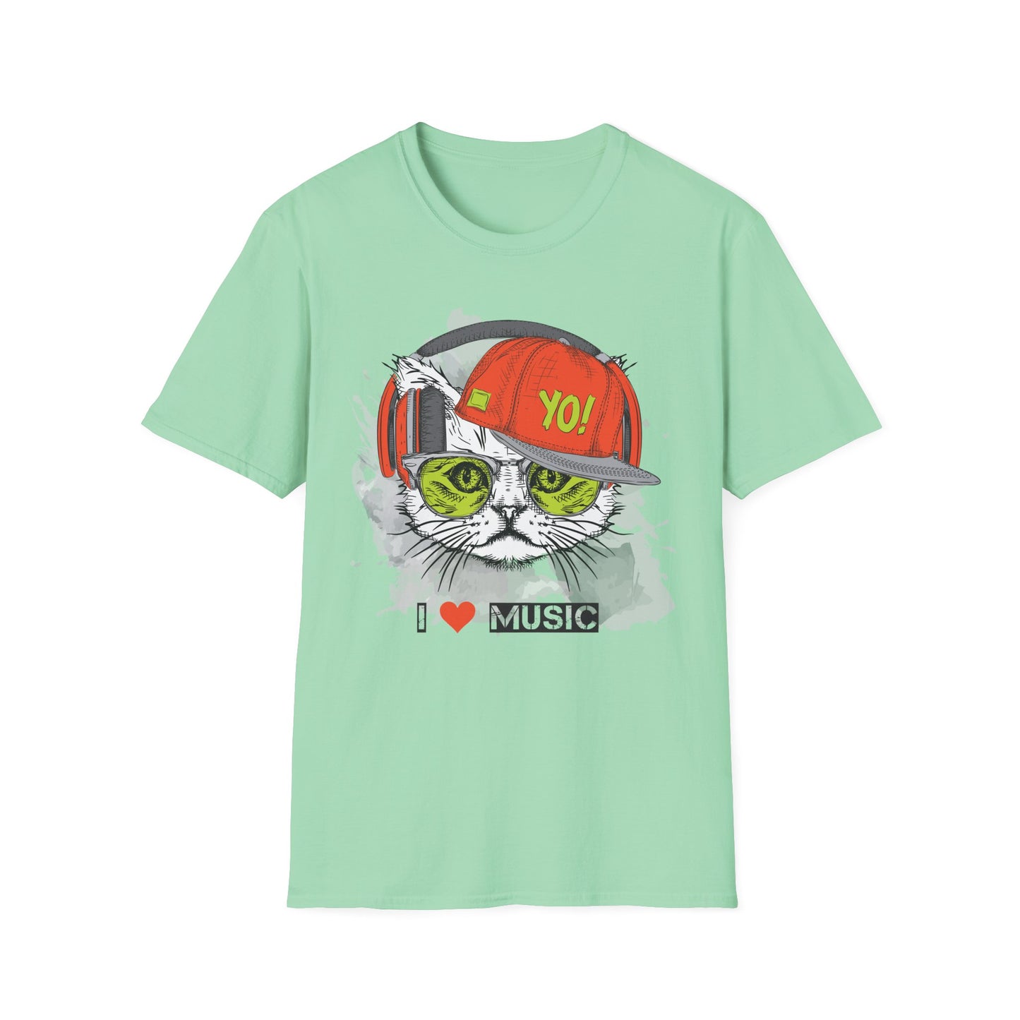 I love Music Animals Shirts, Shirt with Animals, Animals with Headphones Shirt