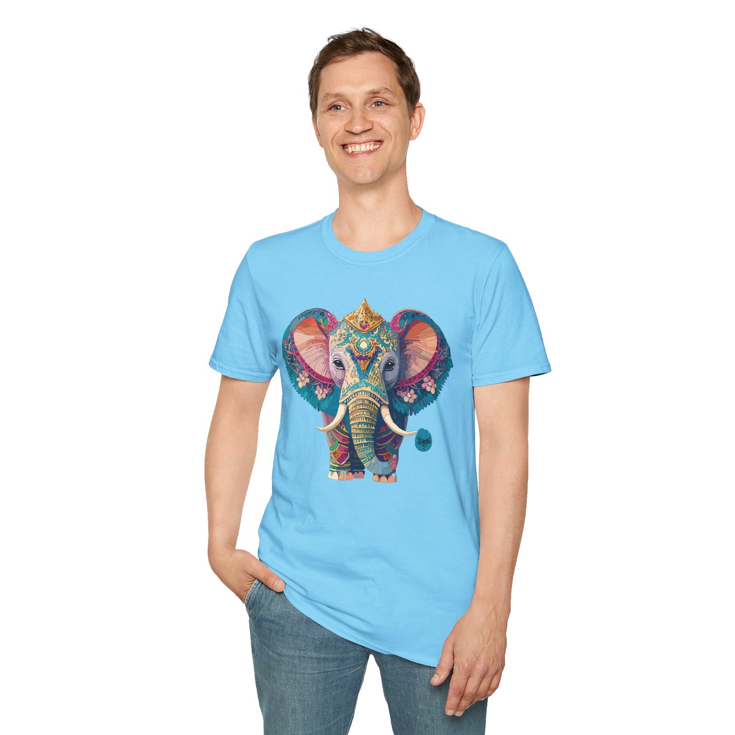 Elephant Shirt, T Shirt with Elephant, Elephant on T Shirt, T Shirt with Animation, Animals Tee Shirt