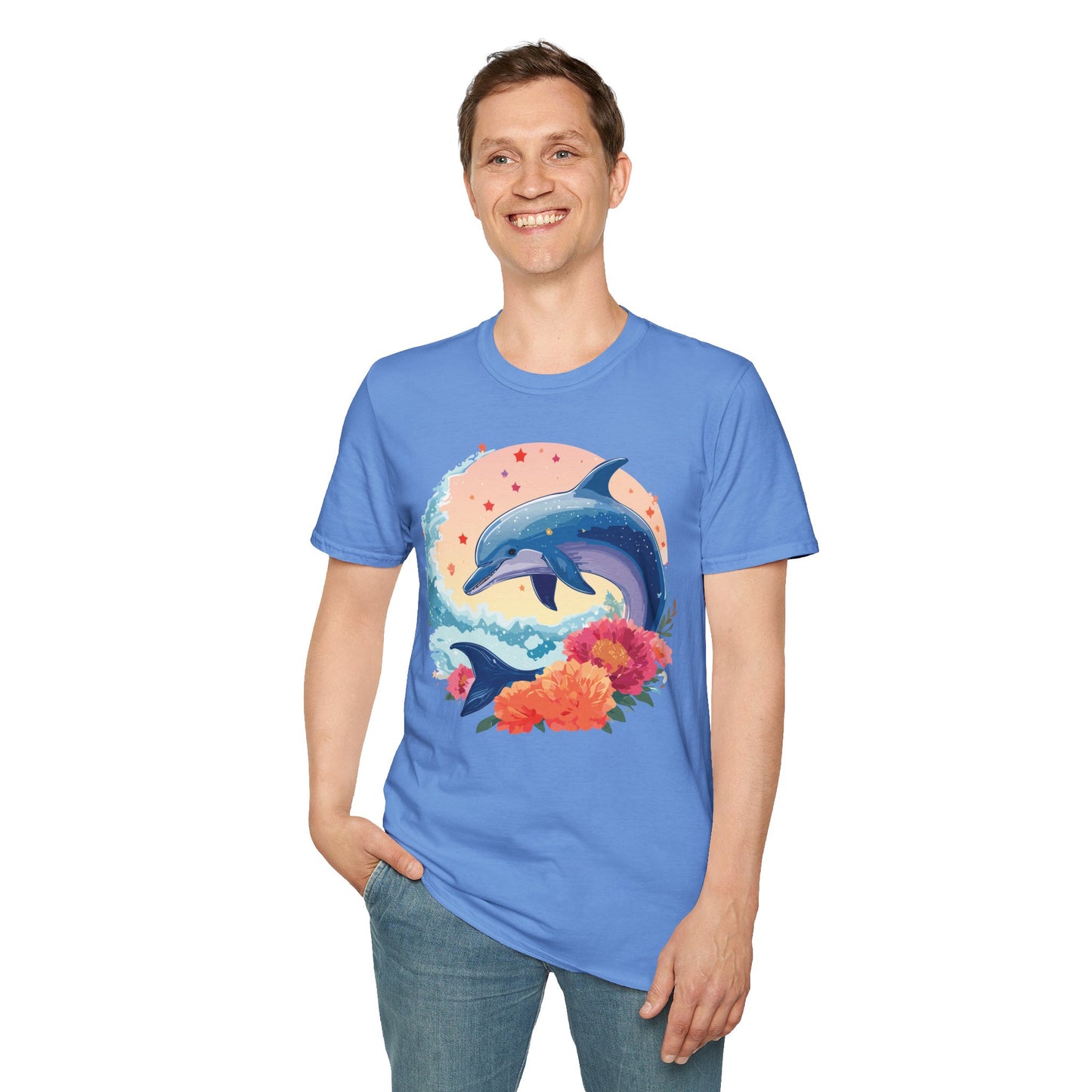 Dolphin Shirts, Shirt with Dolphin, Fish Tee Shirt, Animal Shirt