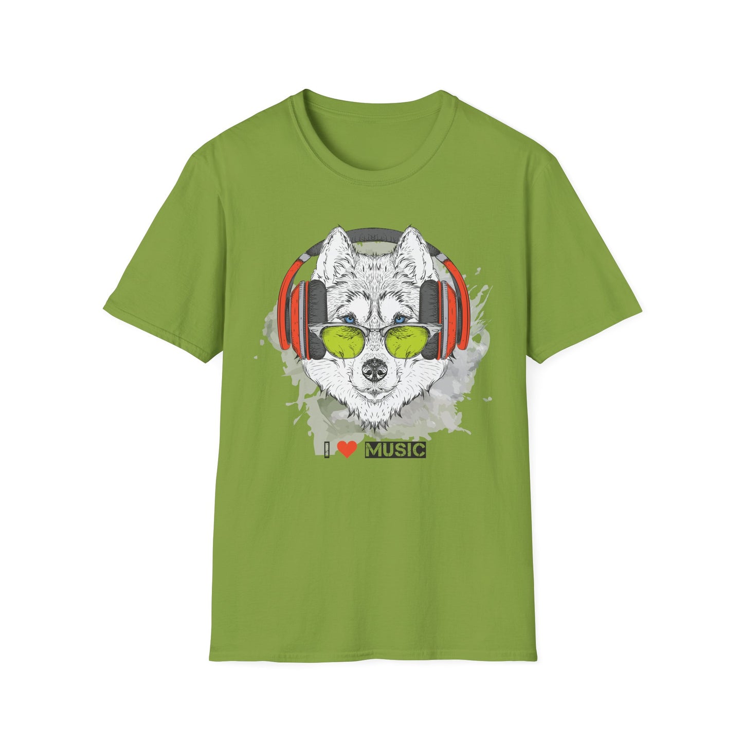 I love Music Animals Shirts, Shirt with Animals, Animals with Headphones Shirt