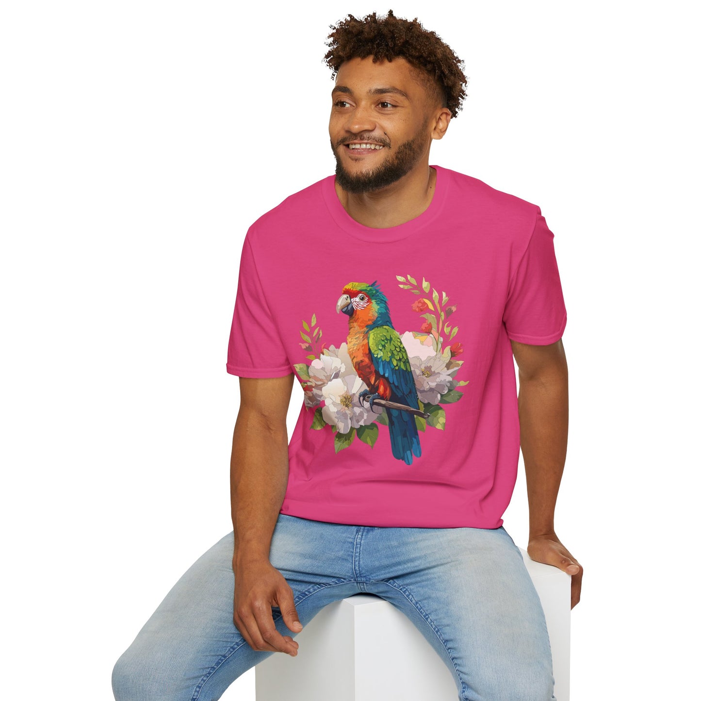 Bird T-Shirt, Floral Bird T Shirt, Shirt with Bird, Shirt with Animal