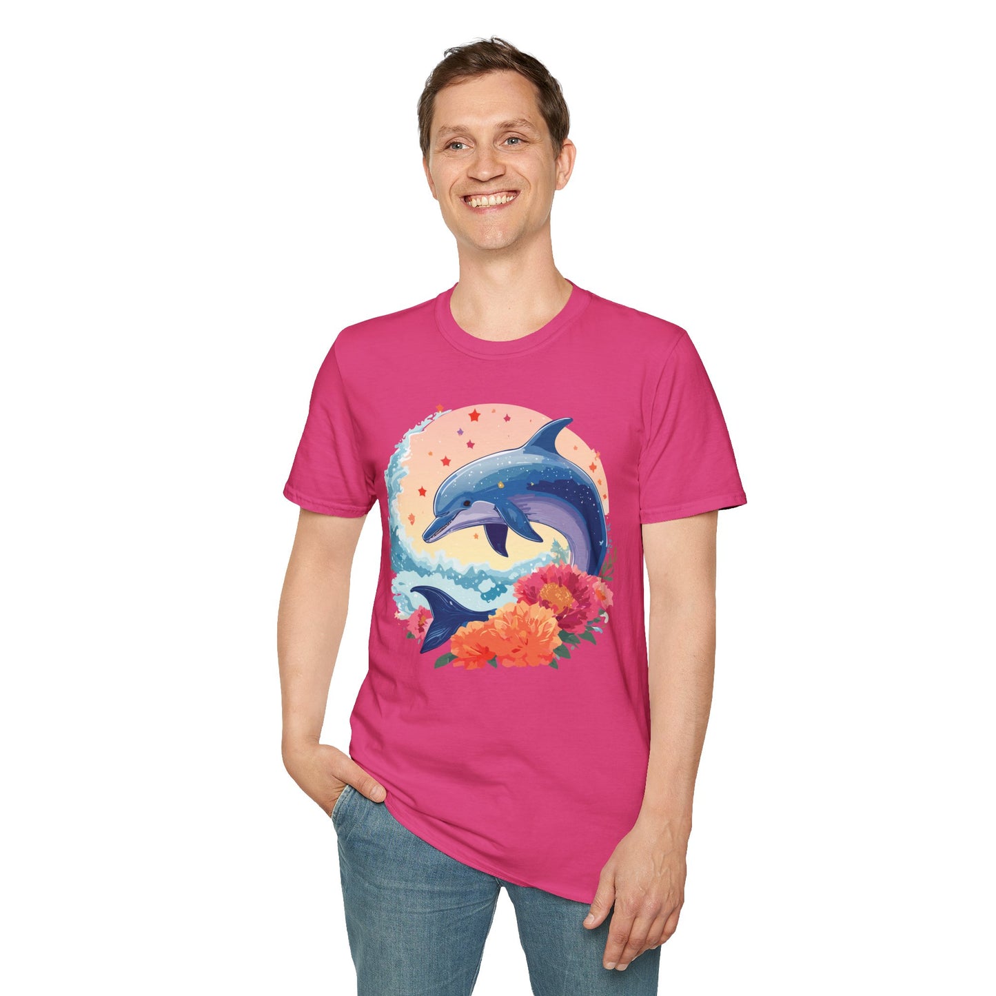 Dolphin Shirts, Shirt with Dolphin, Fish Tee Shirt, Animal Shirt