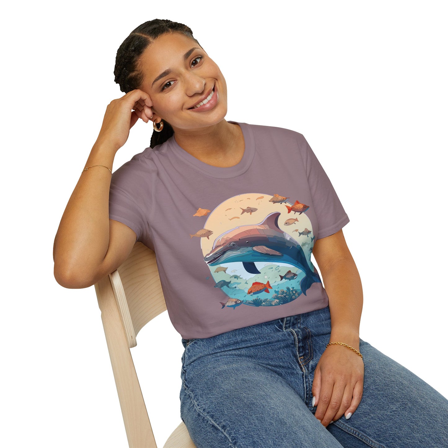 Dolphin Shirts, Shirt with Dolphin, Fish Tee Shirt, Animal Shirt