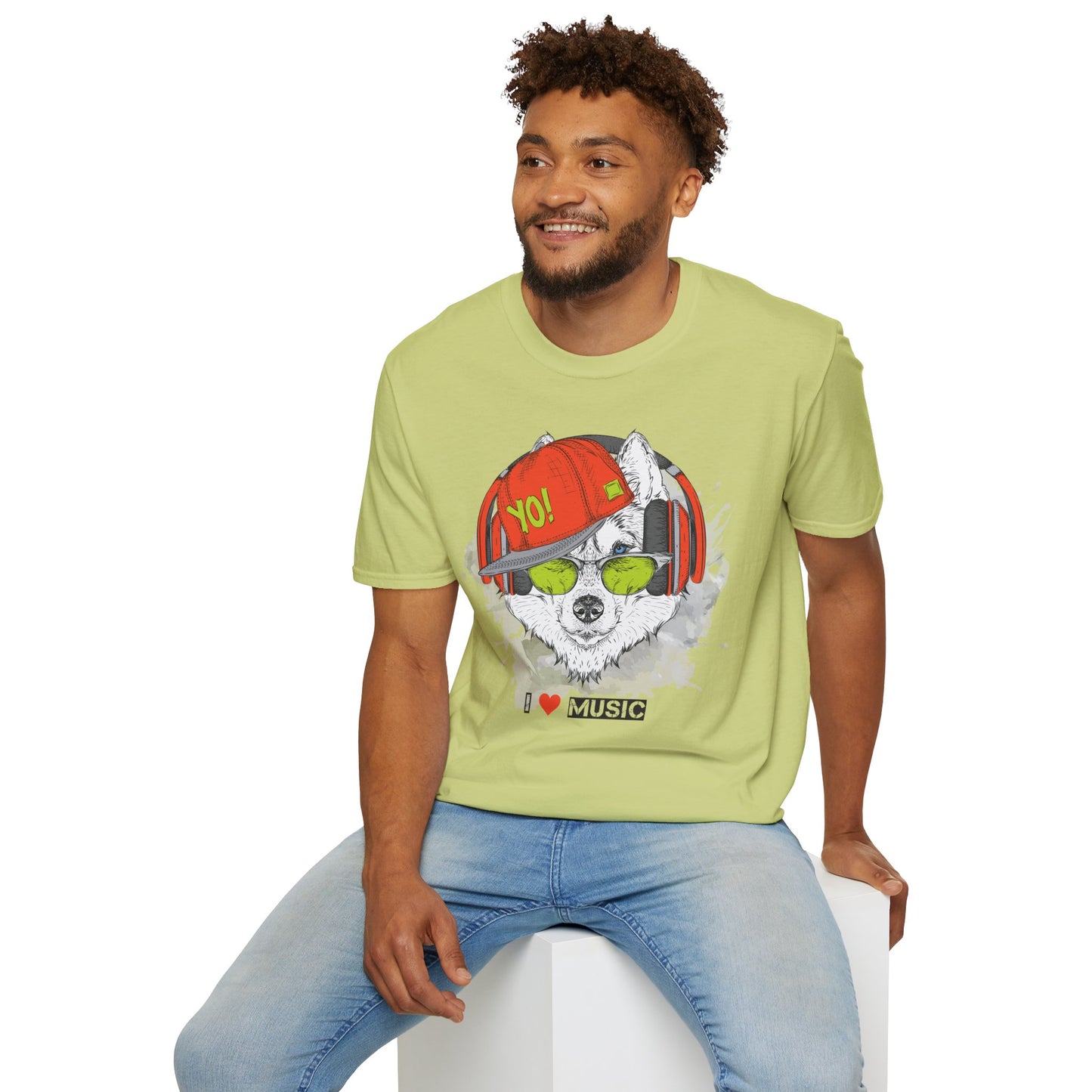 I love Music Animals Shirts, Shirt with Animals, Animals with Headphones Shirt