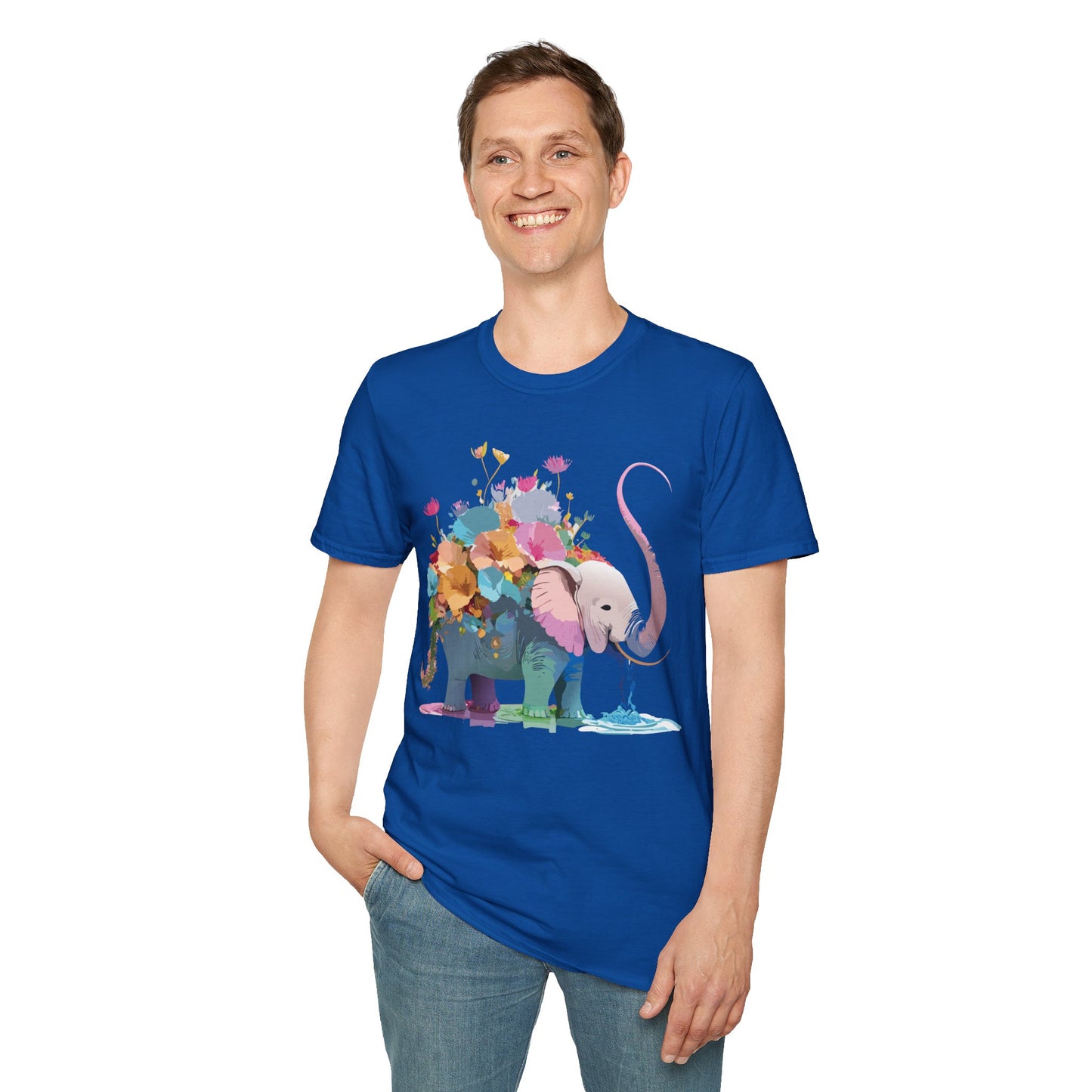Elephant Shirt, T Shirt with Elephant, Elephant on T Shirt, T Shirt with Animation, Animals Tee Shirt