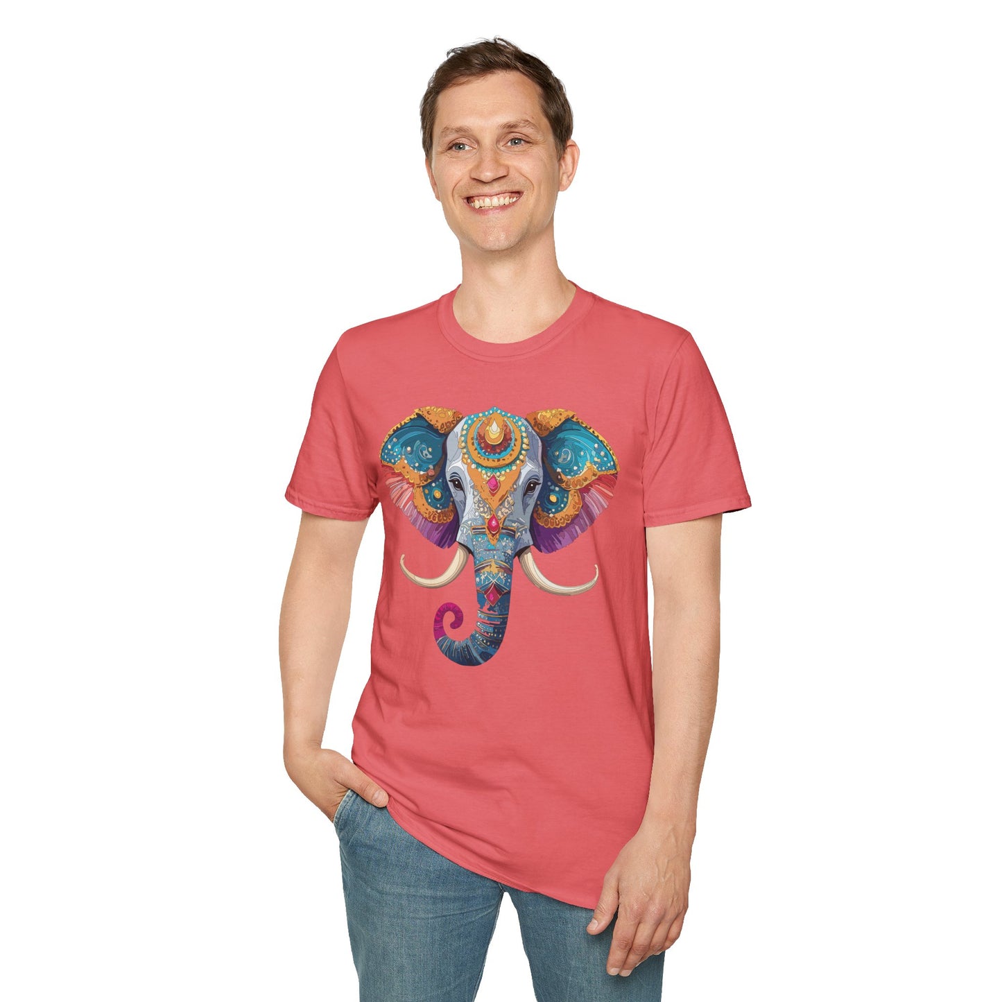Elephant Shirt, T Shirt with Elephant, Elephant on T Shirt, T Shirt with Animation, Animals Tee Shirt
