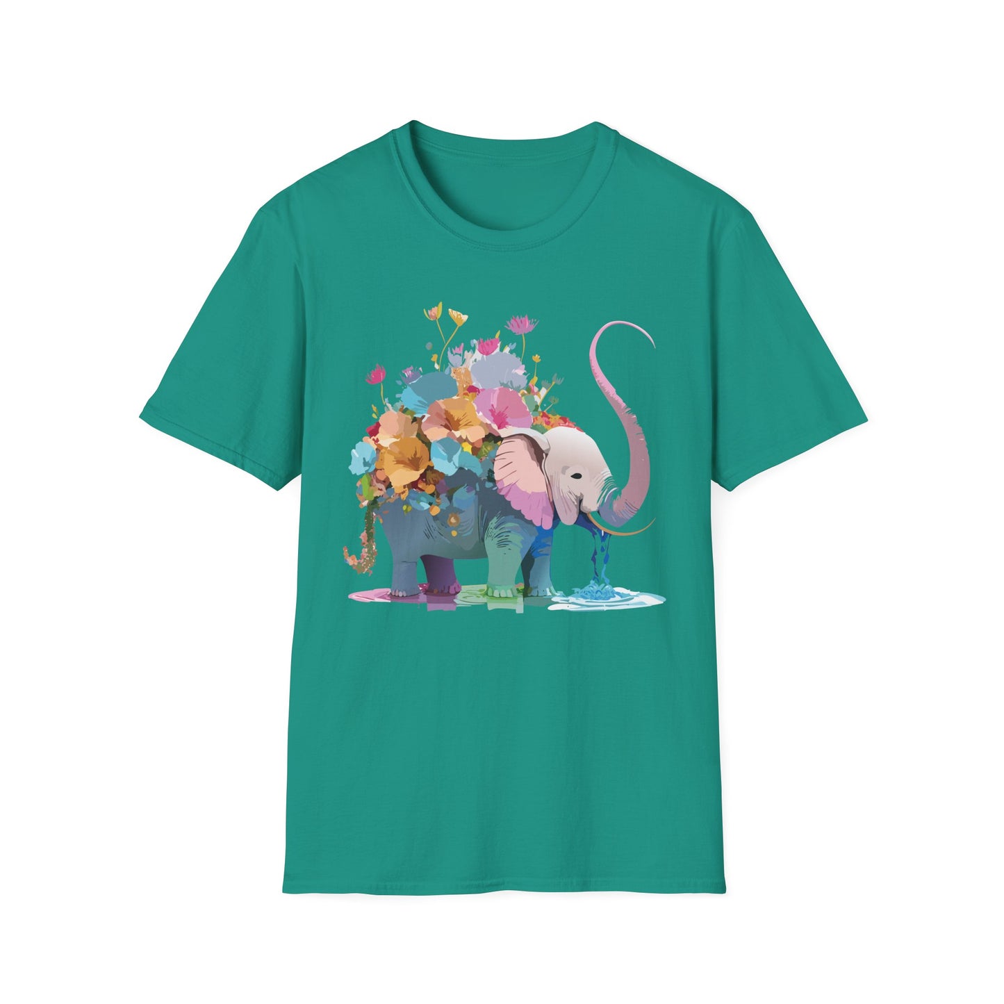 Elephant Shirt, T Shirt with Elephant, Elephant on T Shirt, T Shirt with Animation, Animals Tee Shirt