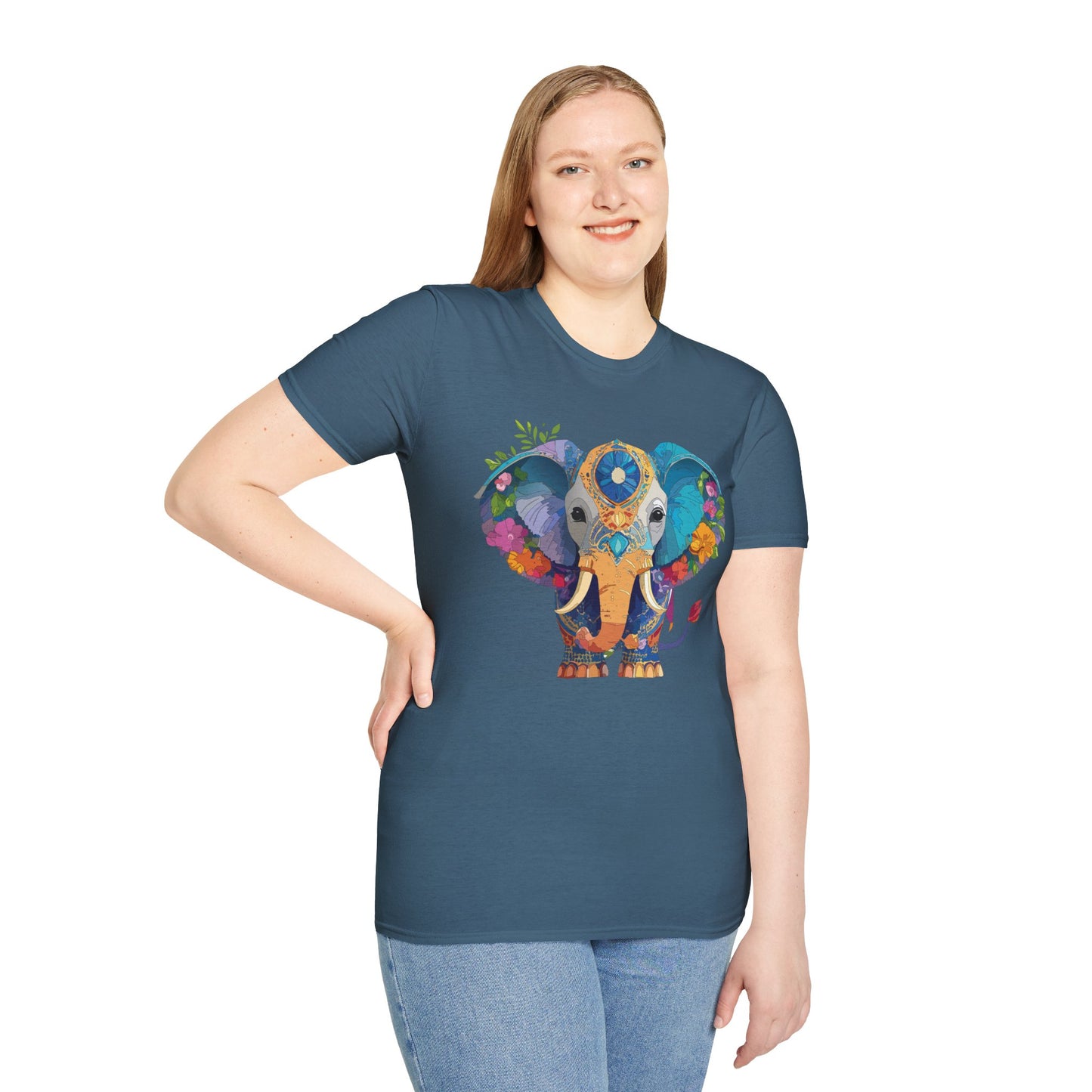 Elephant Shirt, T Shirt with Elephant, Elephant on T Shirt, T Shirt with Animation, Animals Tee Shirt