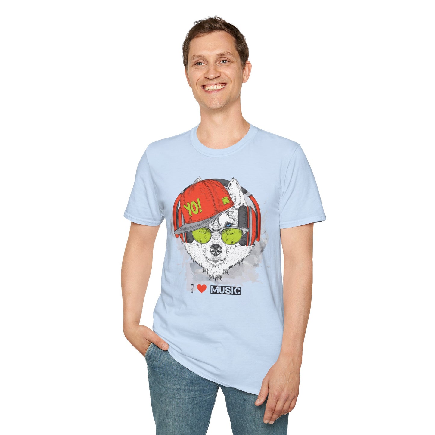 I love Music Animals Shirts, Shirt with Animals, Animals with Headphones Shirt