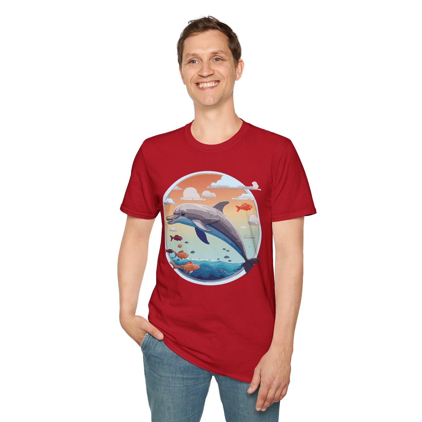 Dolphin Shirts, Shirt with Dolphin, Fish Tee Shirt, Animal Shirt