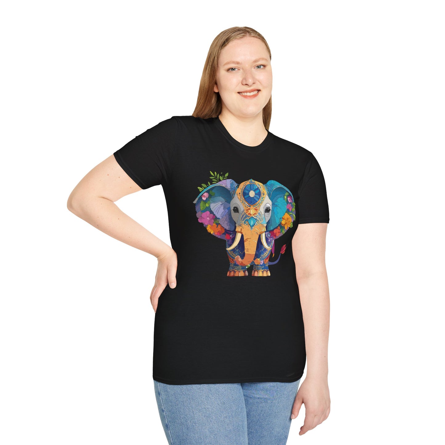 Elephant Shirt, T Shirt with Elephant, Elephant on T Shirt, T Shirt with Animation, Animals Tee Shirt