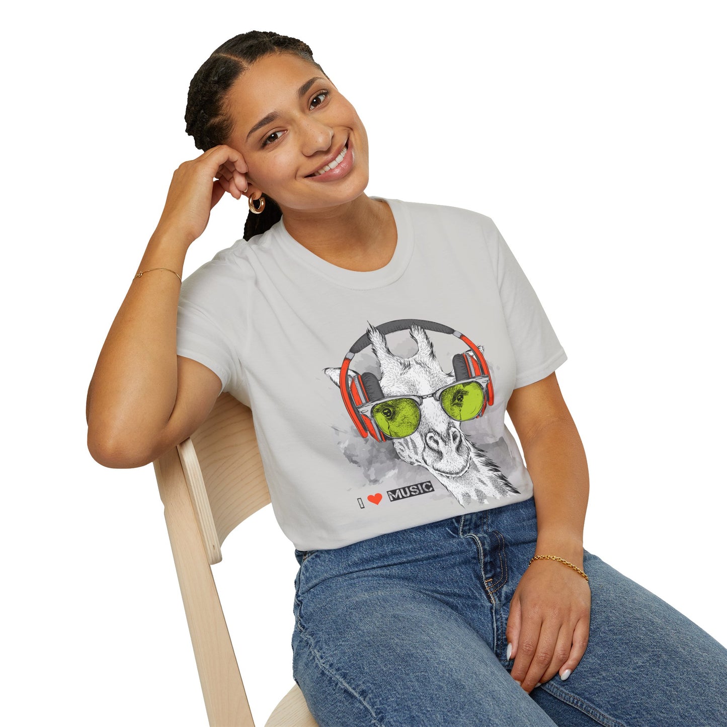 I love Music Animals Shirts, Shirt with Animals, Animals with Headphones Shirt