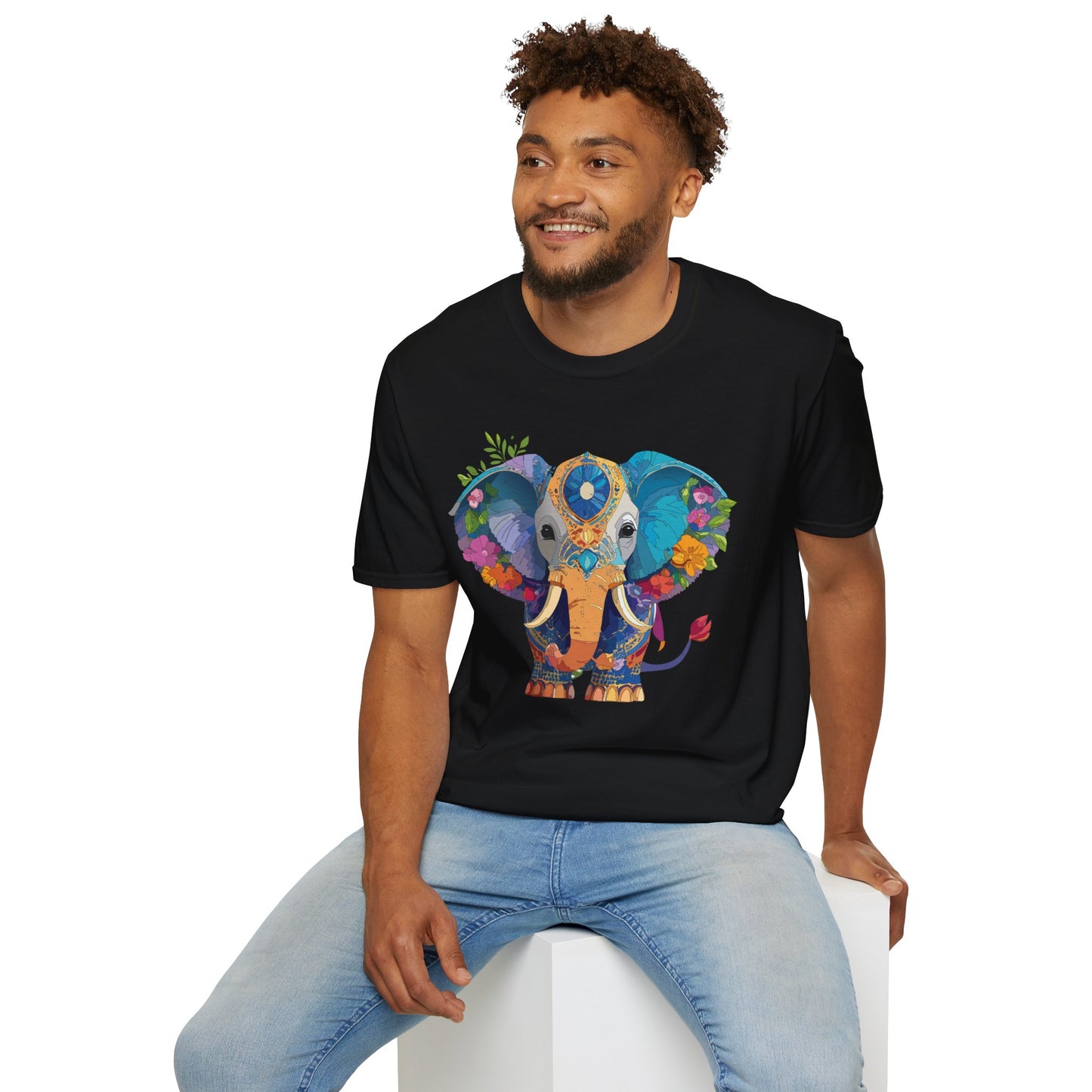 Elephant Shirt, T Shirt with Elephant, Elephant on T Shirt, T Shirt with Animation, Animals Tee Shirt