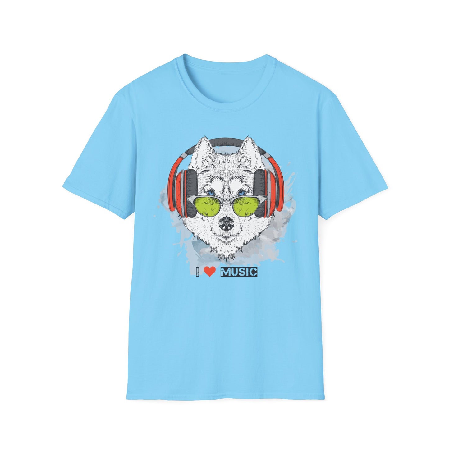 I love Music Animals Shirts, Shirt with Animals, Animals with Headphones Shirt