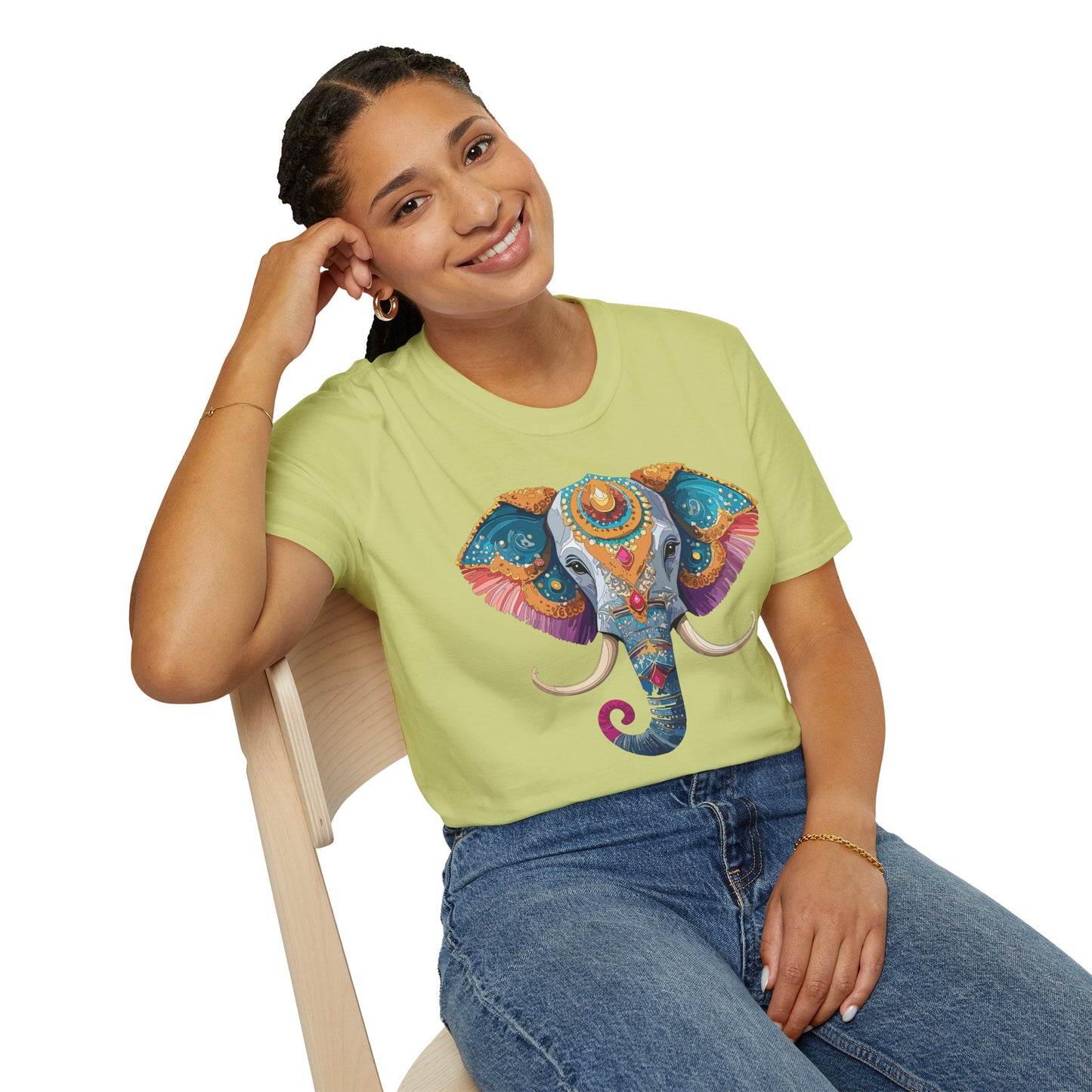 Elephant Shirt, T Shirt with Elephant, Elephant on T Shirt, T Shirt with Animation, Animals Tee Shirt
