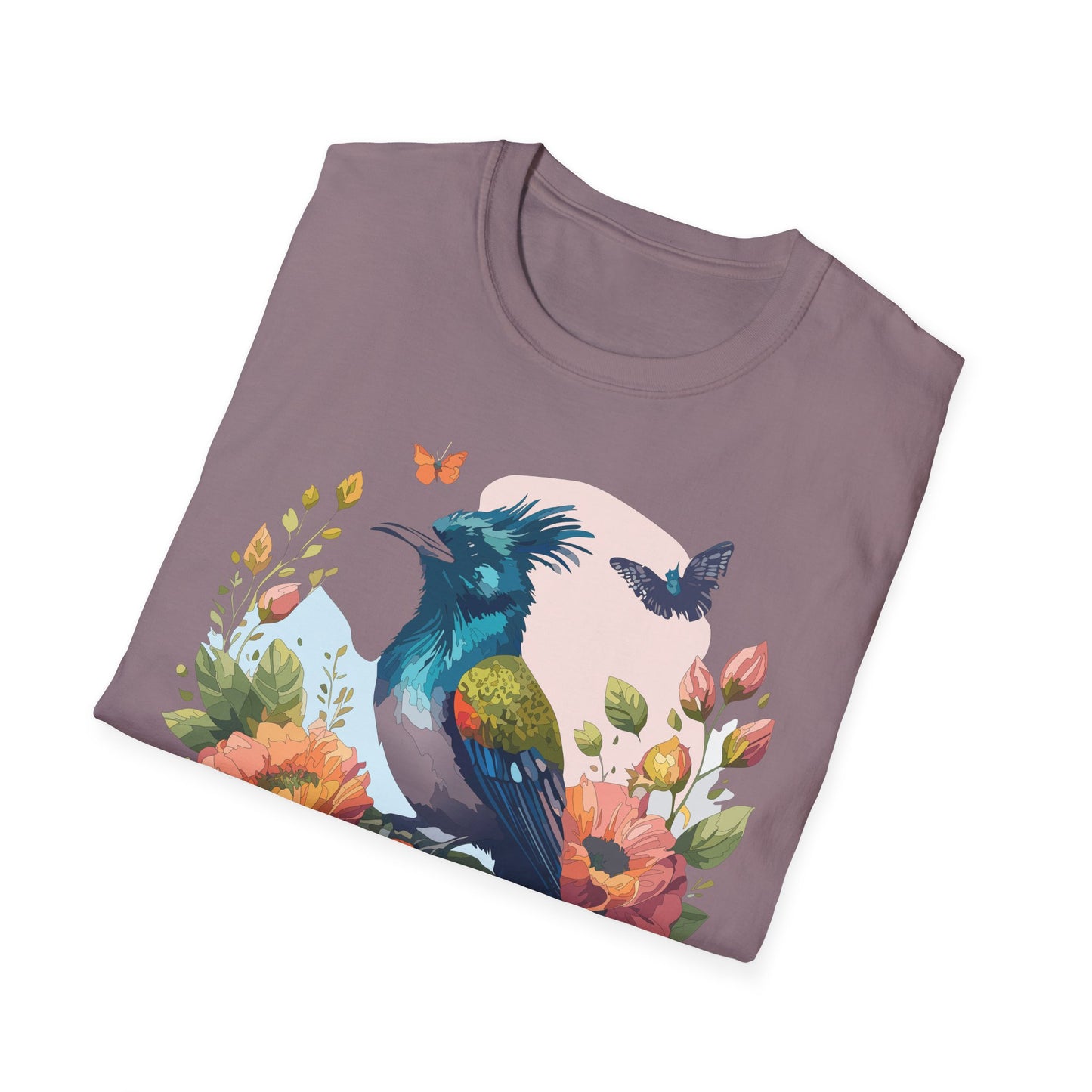 Bird T-Shirt, Floral Bird T Shirt, Shirt with Bird, Shirt with Animal