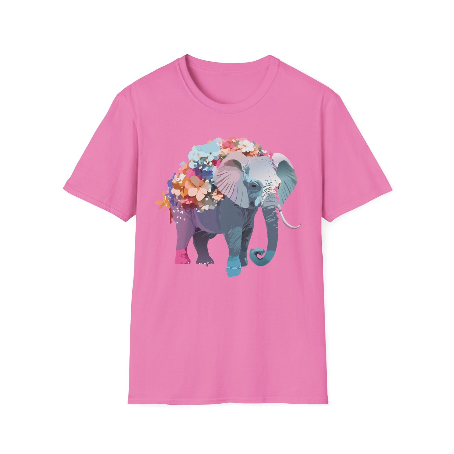 Elephant Shirt, T Shirt with Elephant, Elephant on T Shirt, T Shirt with Animation, Animals Tee Shirt