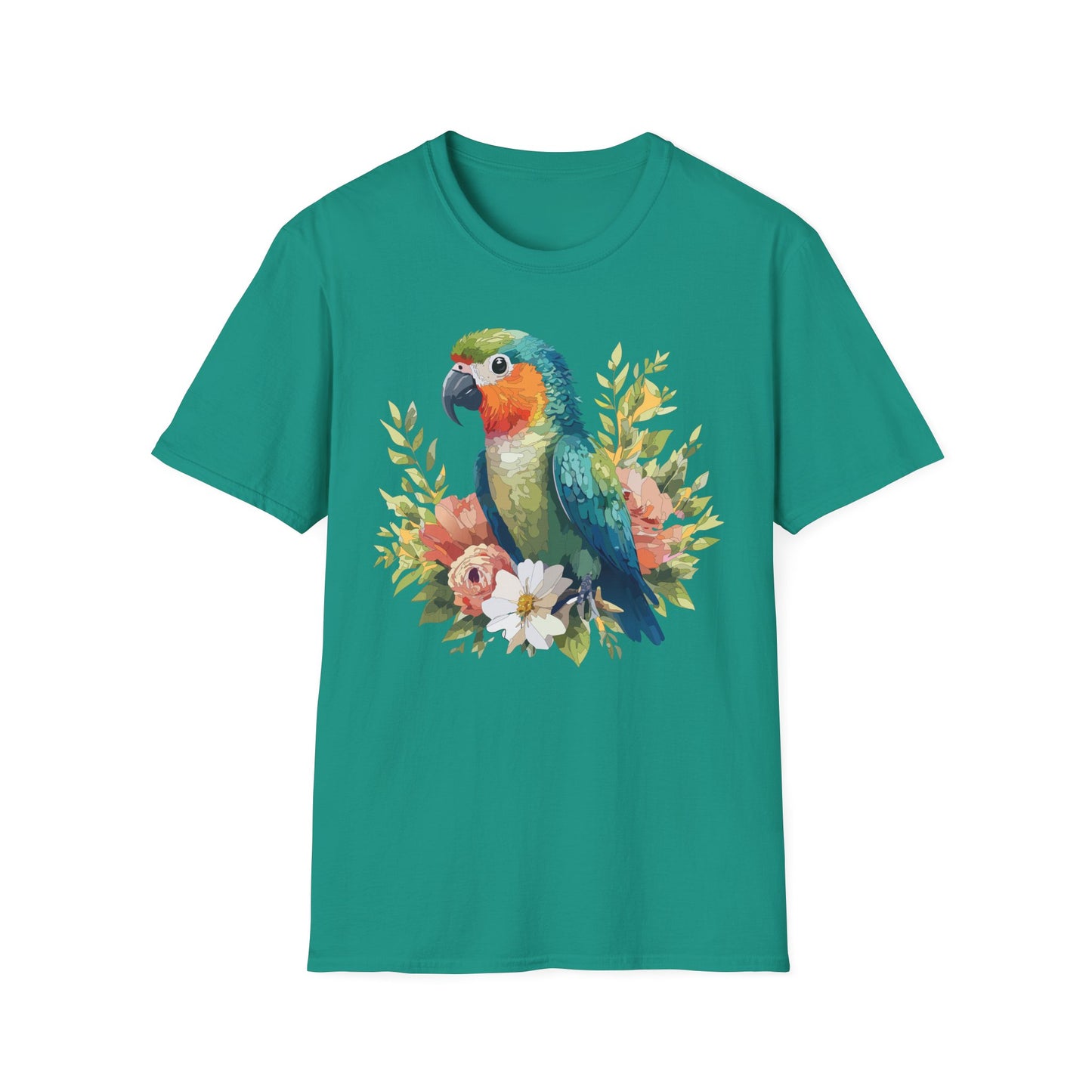 Bird T-Shirt, Floral Bird T Shirt, Shirt with Bird, Shirt with Animal
