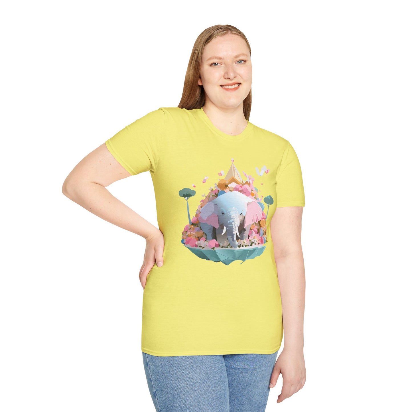 Elephant Shirt, T Shirt with Elephant, Elephant on T Shirt, T Shirt with Animation, Animals Tee Shirt