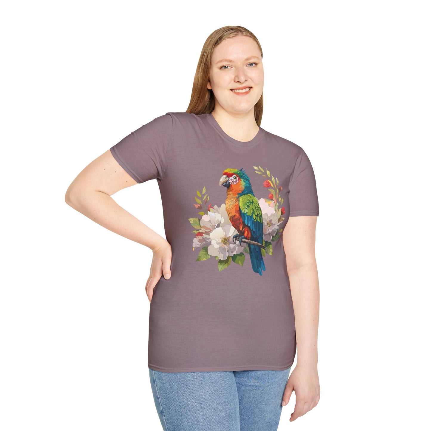 Bird T-Shirt, Floral Bird T Shirt, Shirt with Bird, Shirt with Animal