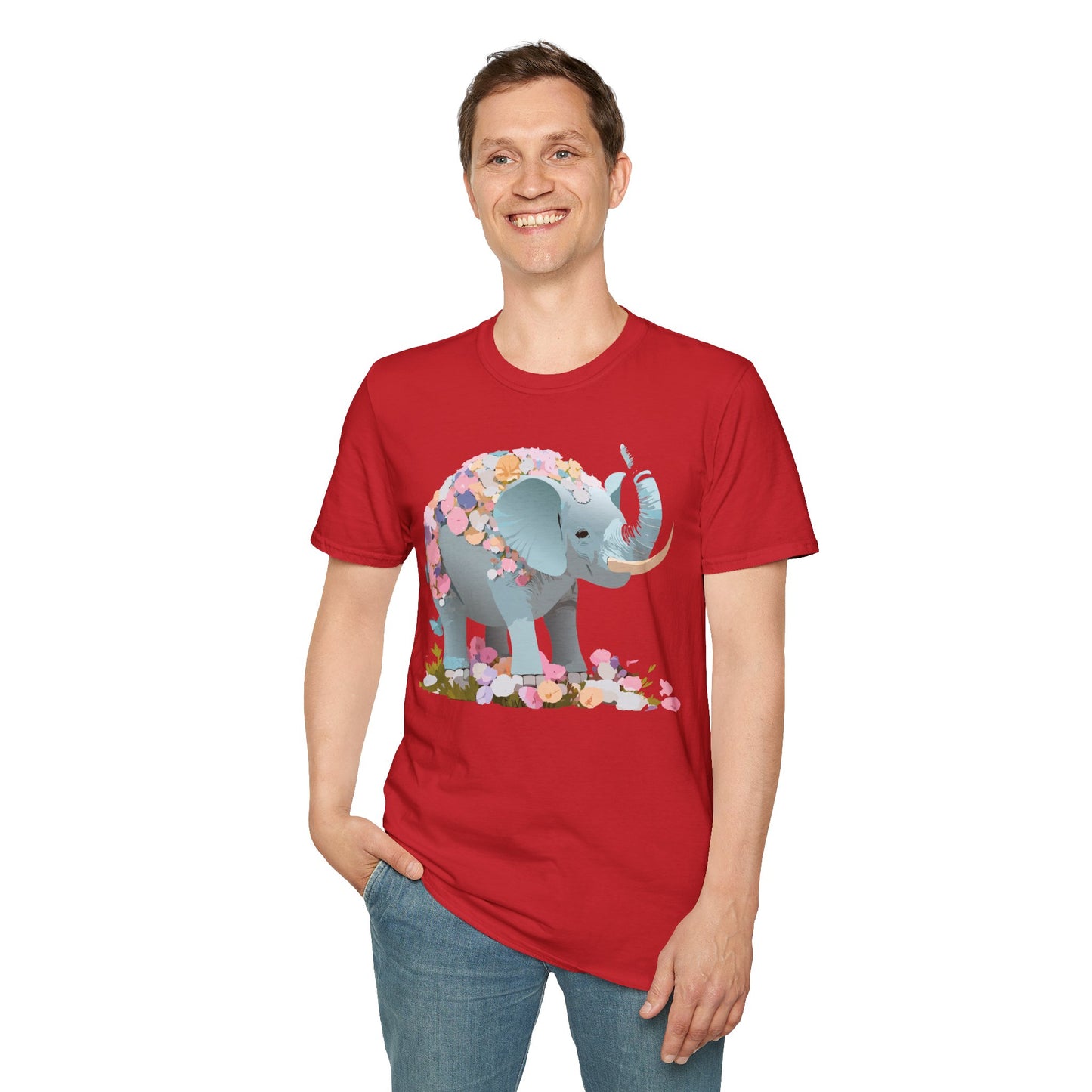 Elephant Shirt, T Shirt with Elephant, Elephant on T Shirt, T Shirt with Animation, Animals Tee Shirt