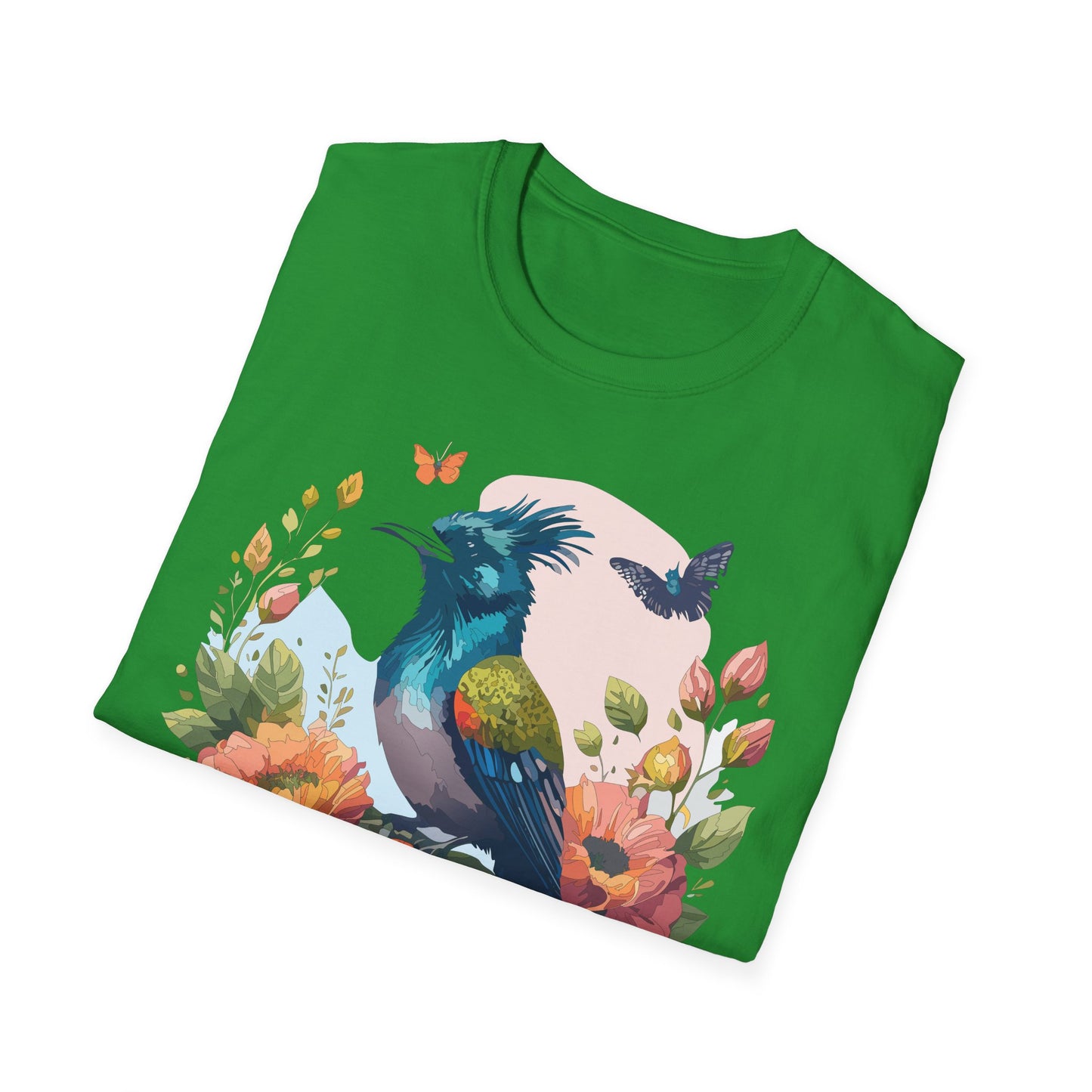 Bird T-Shirt, Floral Bird T Shirt, Shirt with Bird, Shirt with Animal