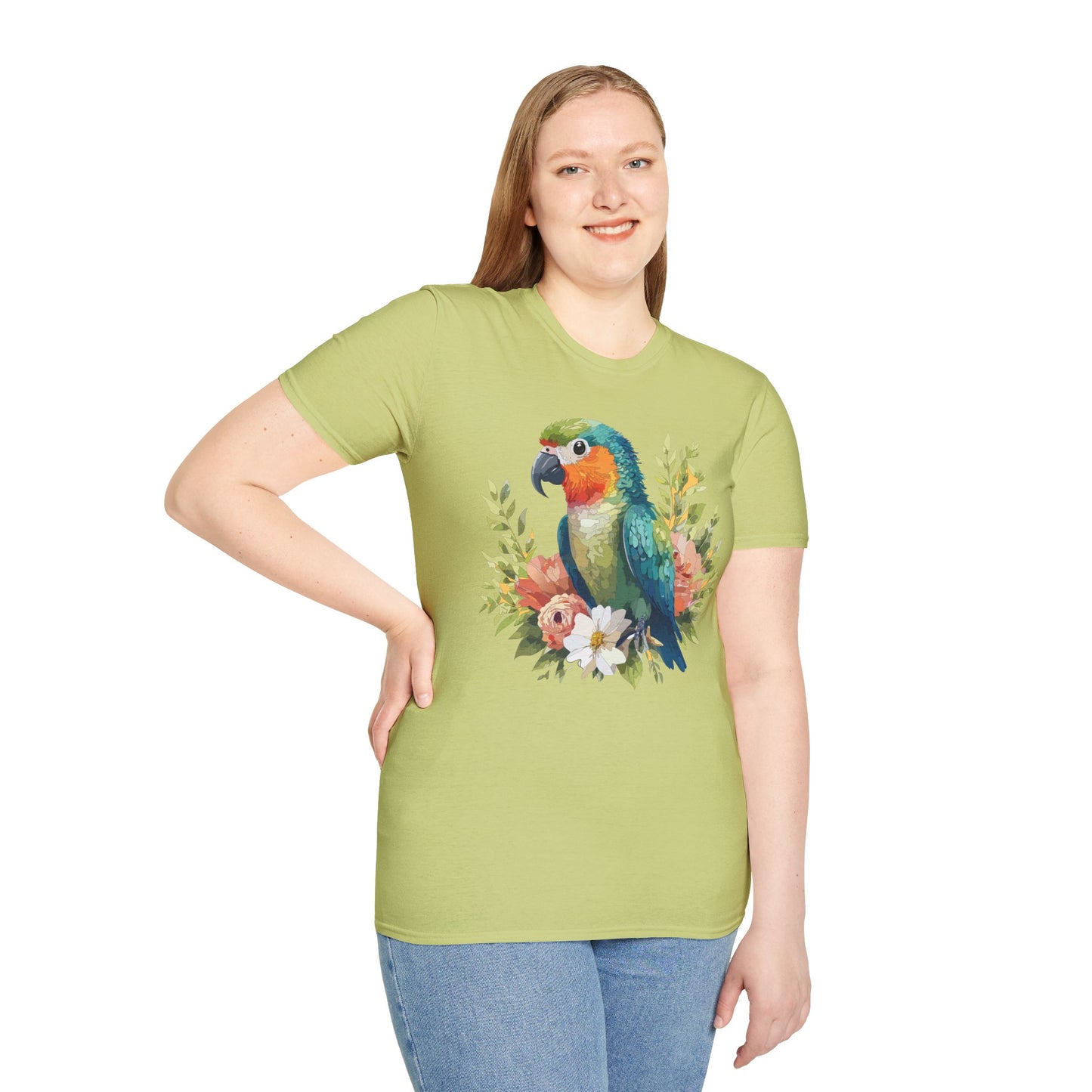Bird T-Shirt, Floral Bird T Shirt, Shirt with Bird, Shirt with Animal