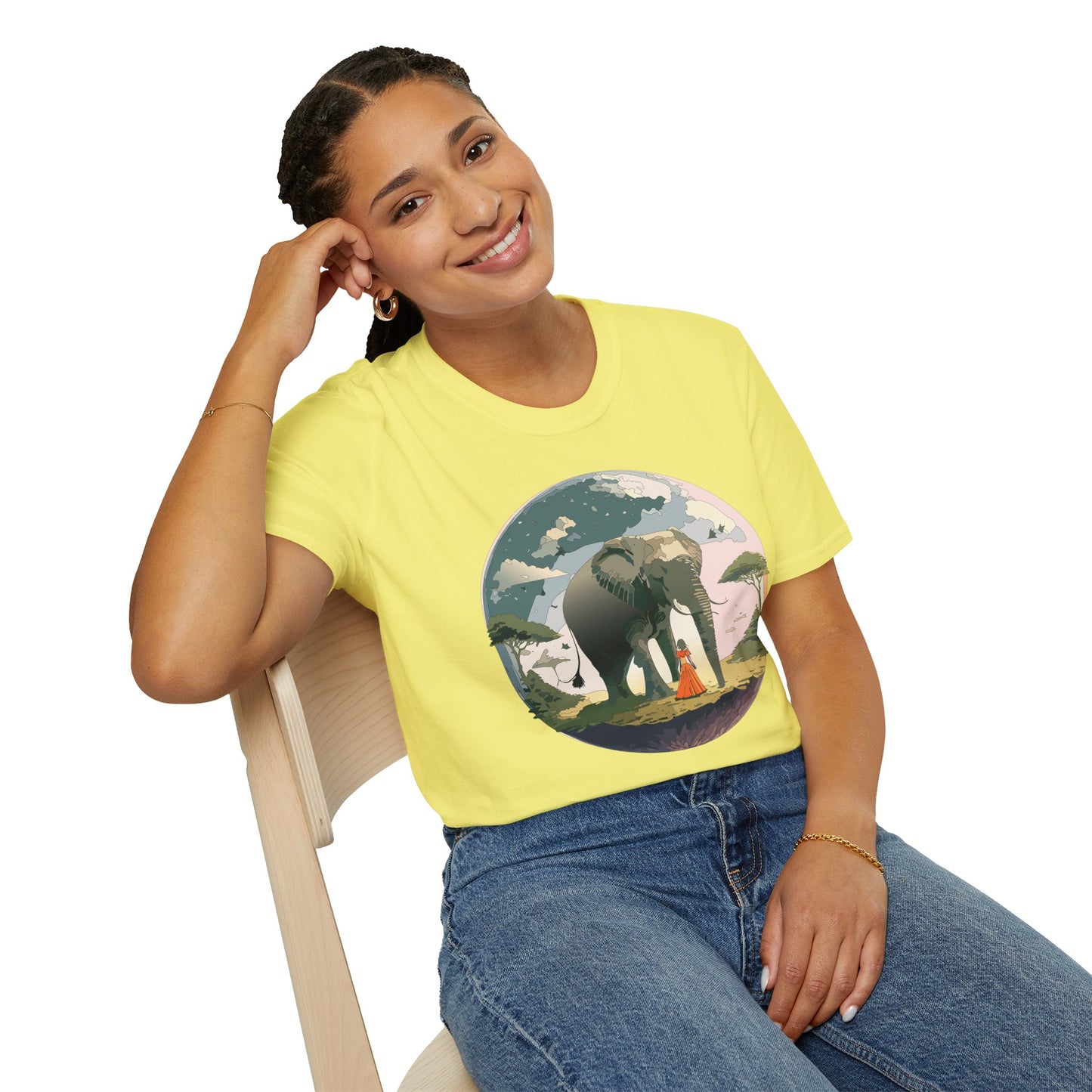 Vintage Illustration Graphic Design Unisex Softstyle 100 Cotton Tee 18