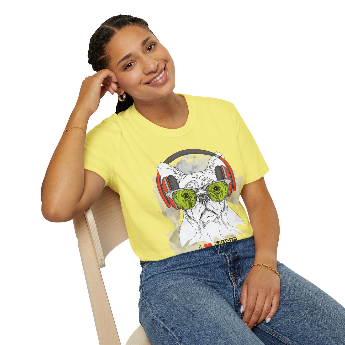 I love Music Animals Shirts, Shirt with Animals, Animals with Headphones Shirt
