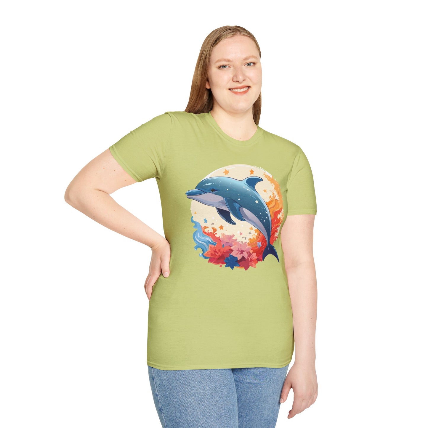 Dolphin Shirts, Shirt with Dolphin, Fish Tee Shirt, Animal Shirt