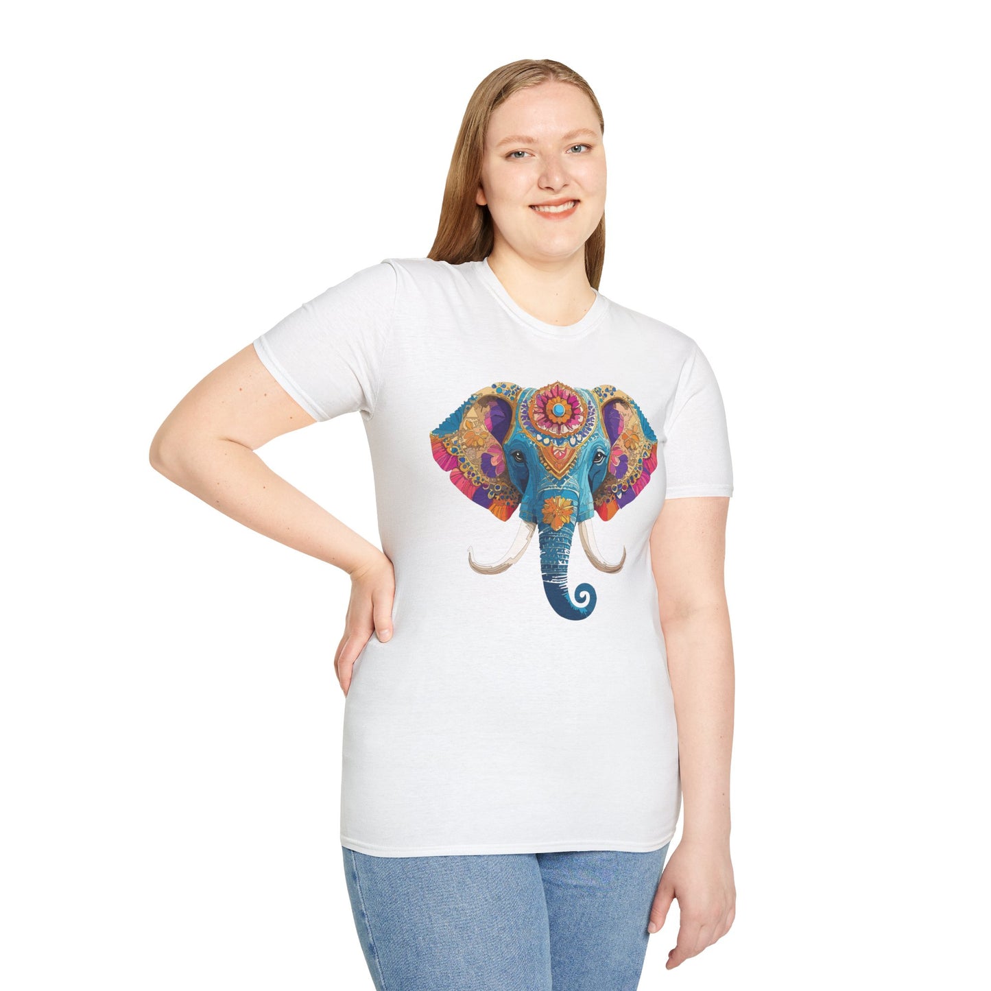 Elephant Shirt, T Shirt with Elephant, Elephant on T Shirt, T Shirt with Animation, Animals Tee Shirt