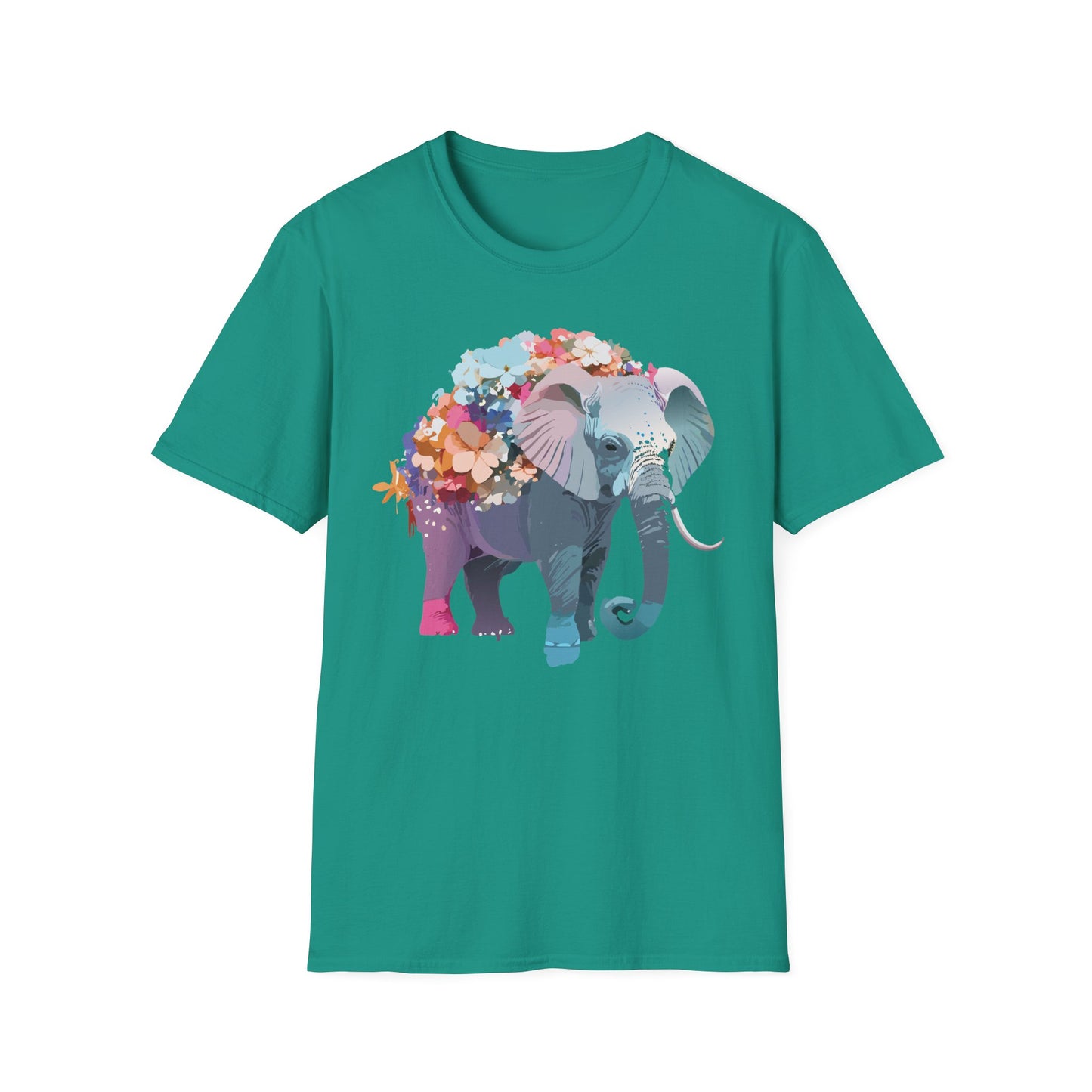 Elephant Shirt, T Shirt with Elephant, Elephant on T Shirt, T Shirt with Animation, Animals Tee Shirt