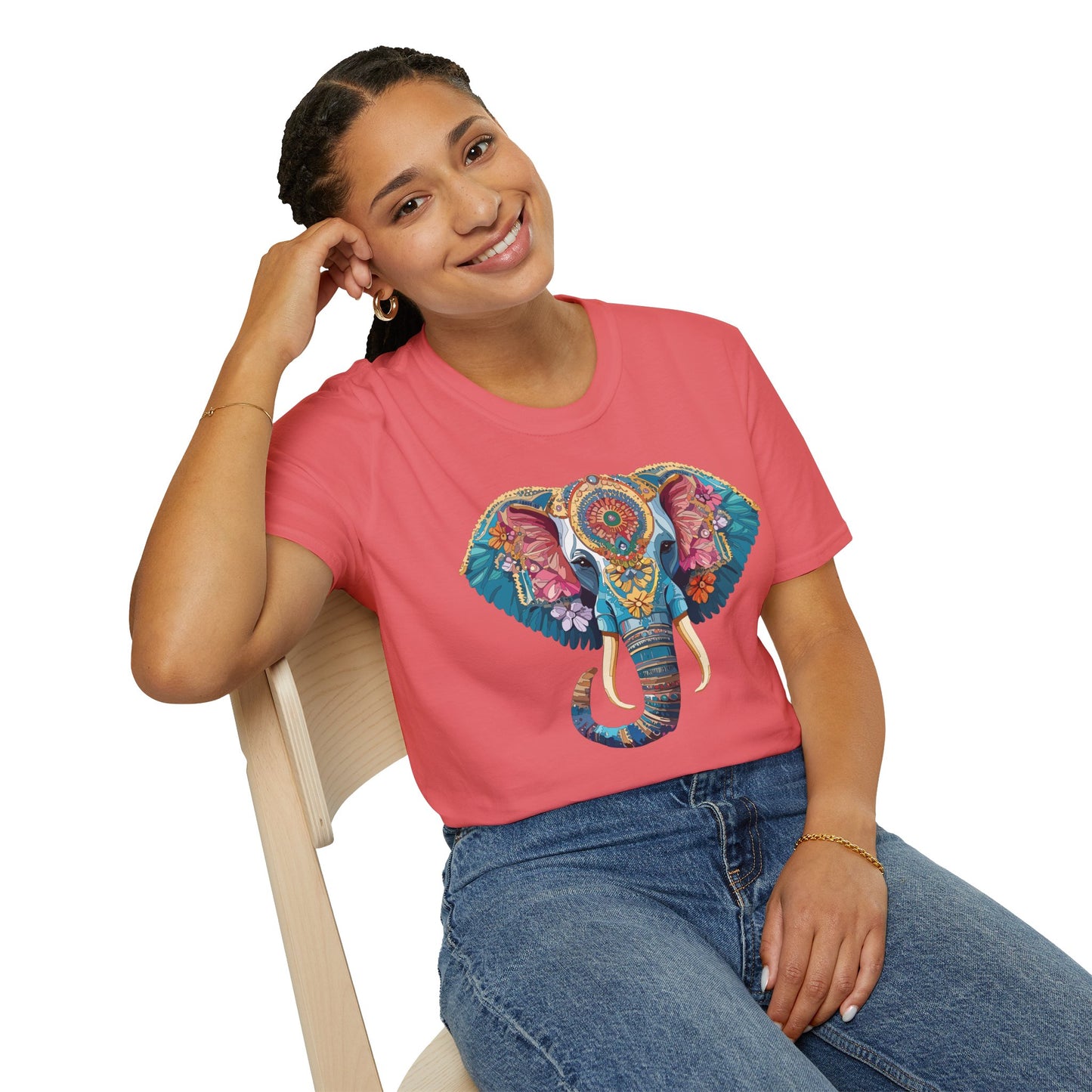 Elephant Shirt, T Shirt with Elephant, Elephant on T Shirt, T Shirt with Animation, Animals Tee Shirt