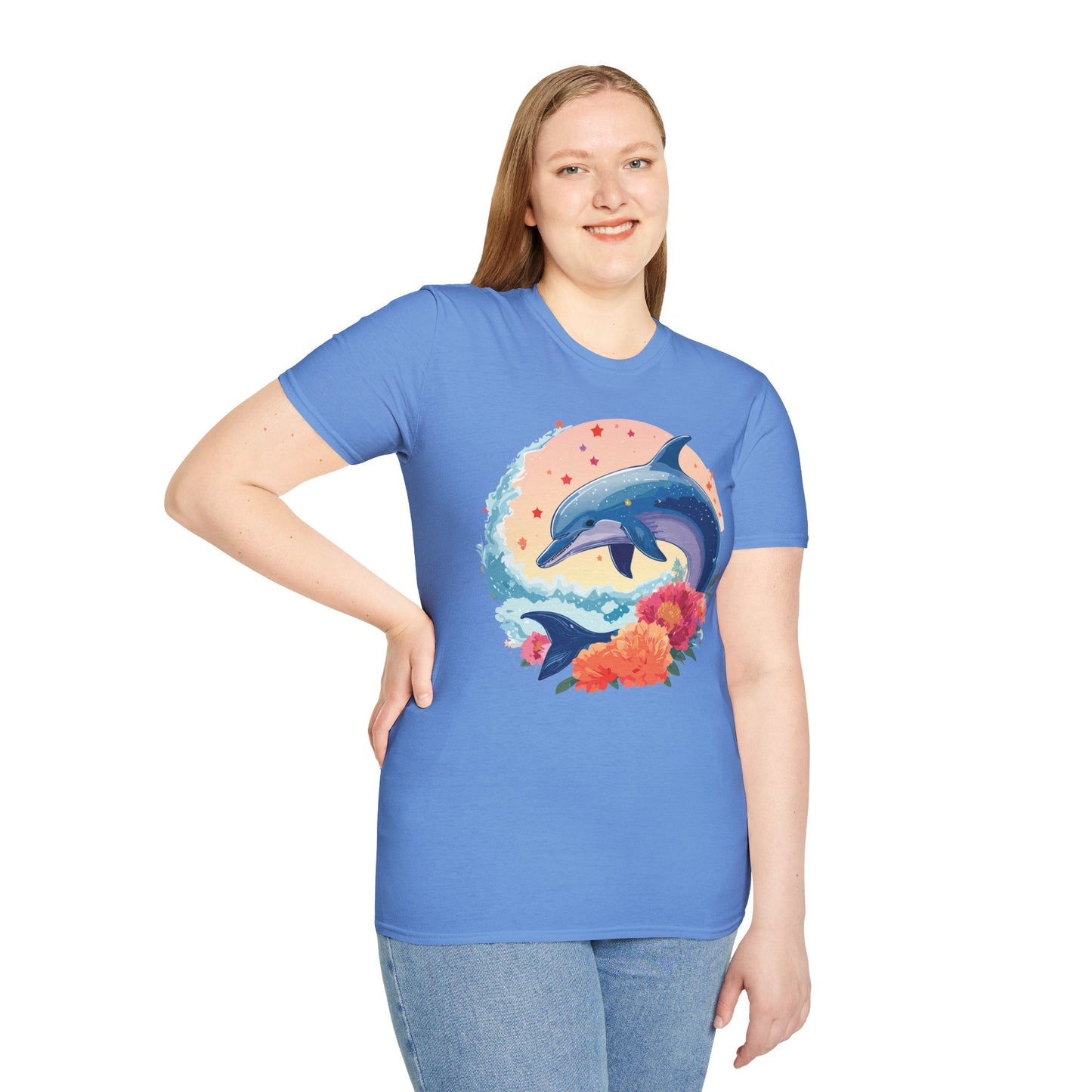 Dolphin Shirts, Shirt with Dolphin, Fish Tee Shirt, Animal Shirt