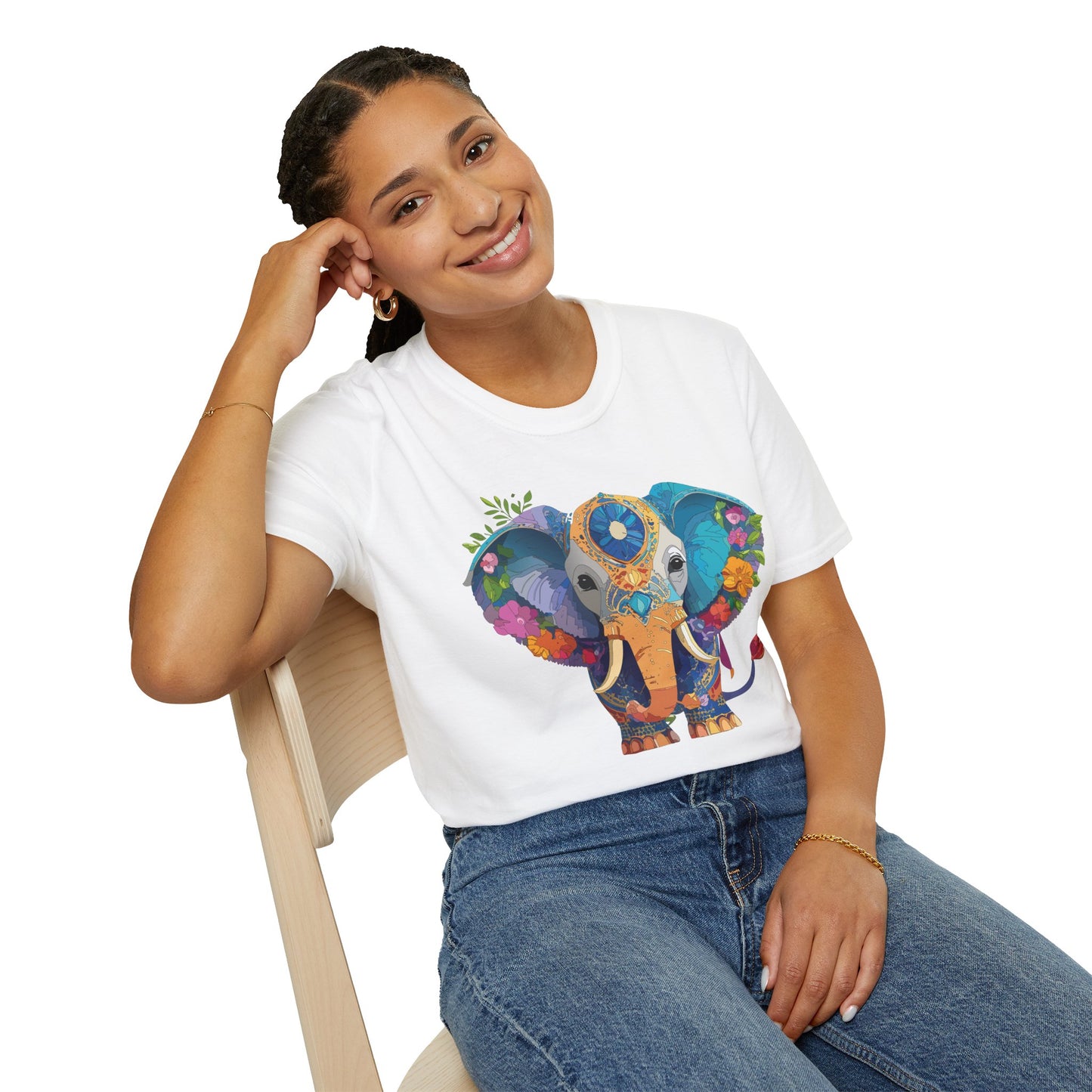 Elephant Shirt, T Shirt with Elephant, Elephant on T Shirt, T Shirt with Animation, Animals Tee Shirt