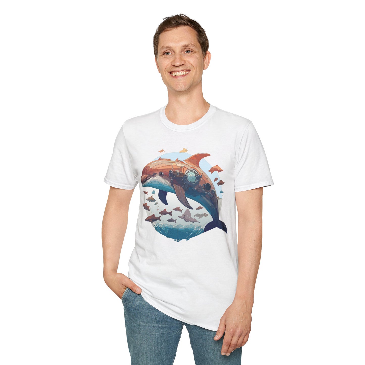 Dolphin Shirts, Shirt with Dolphin, Fish Tee Shirt, Animal Shirt