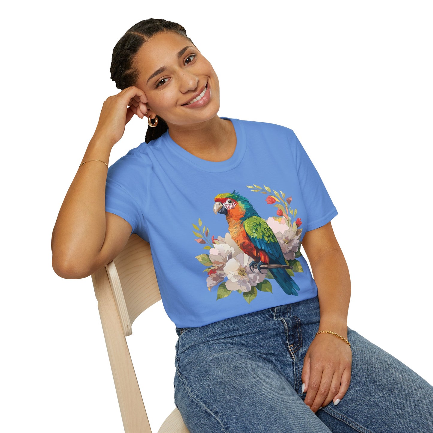 Bird T-Shirt, Floral Bird T Shirt, Shirt with Bird, Shirt with Animal