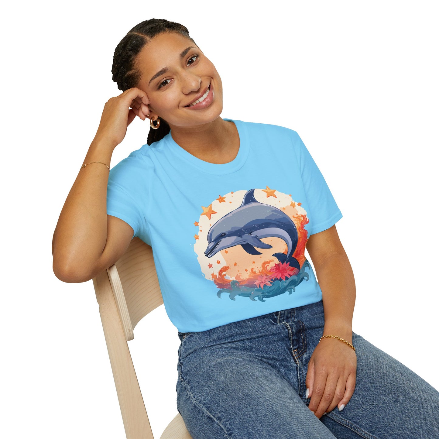 Dolphin Shirts, Shirt with Dolphin, Fish Tee Shirt, Animal Shirt